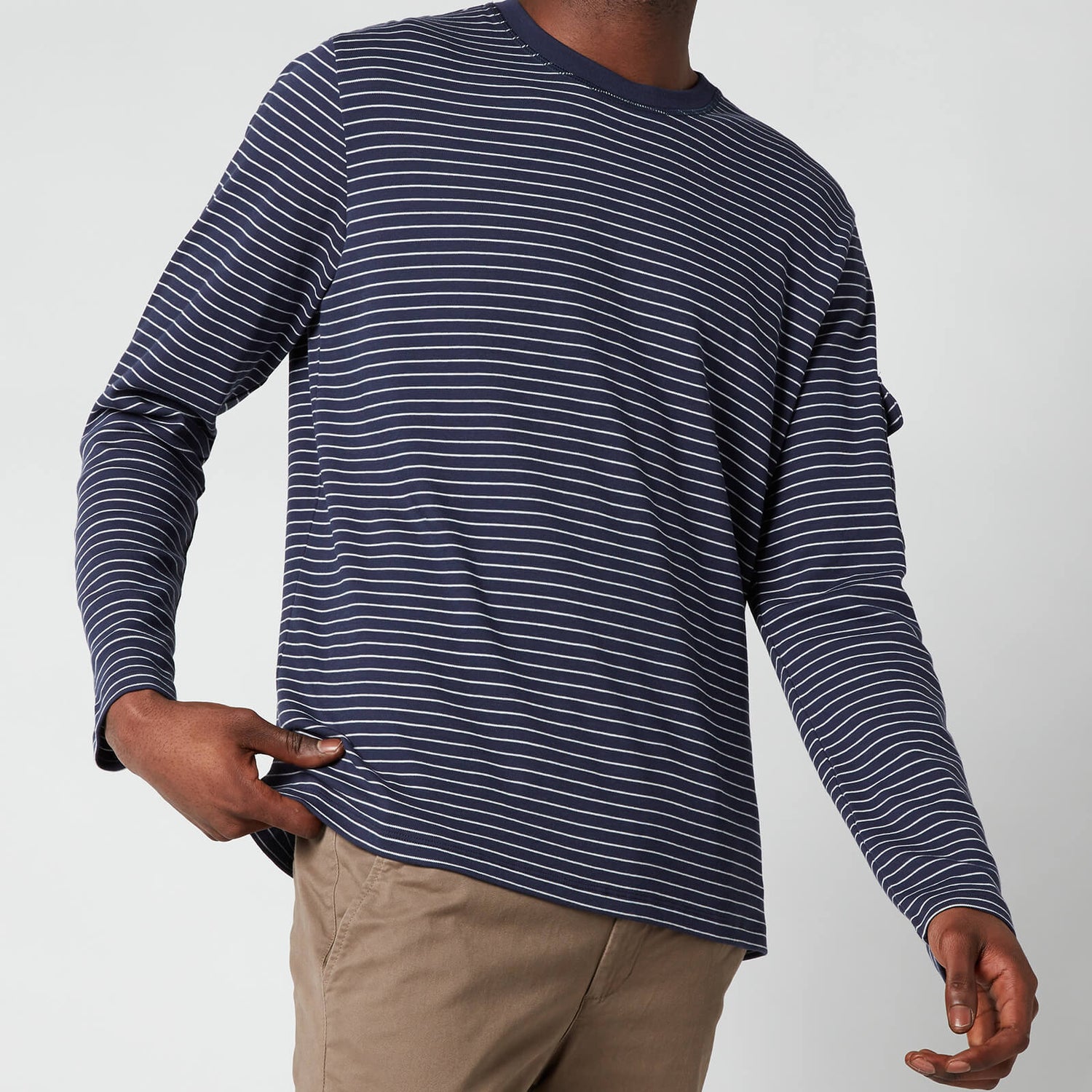 Ted Baker Men's Melted Striped Long Sleeve Top - Navy