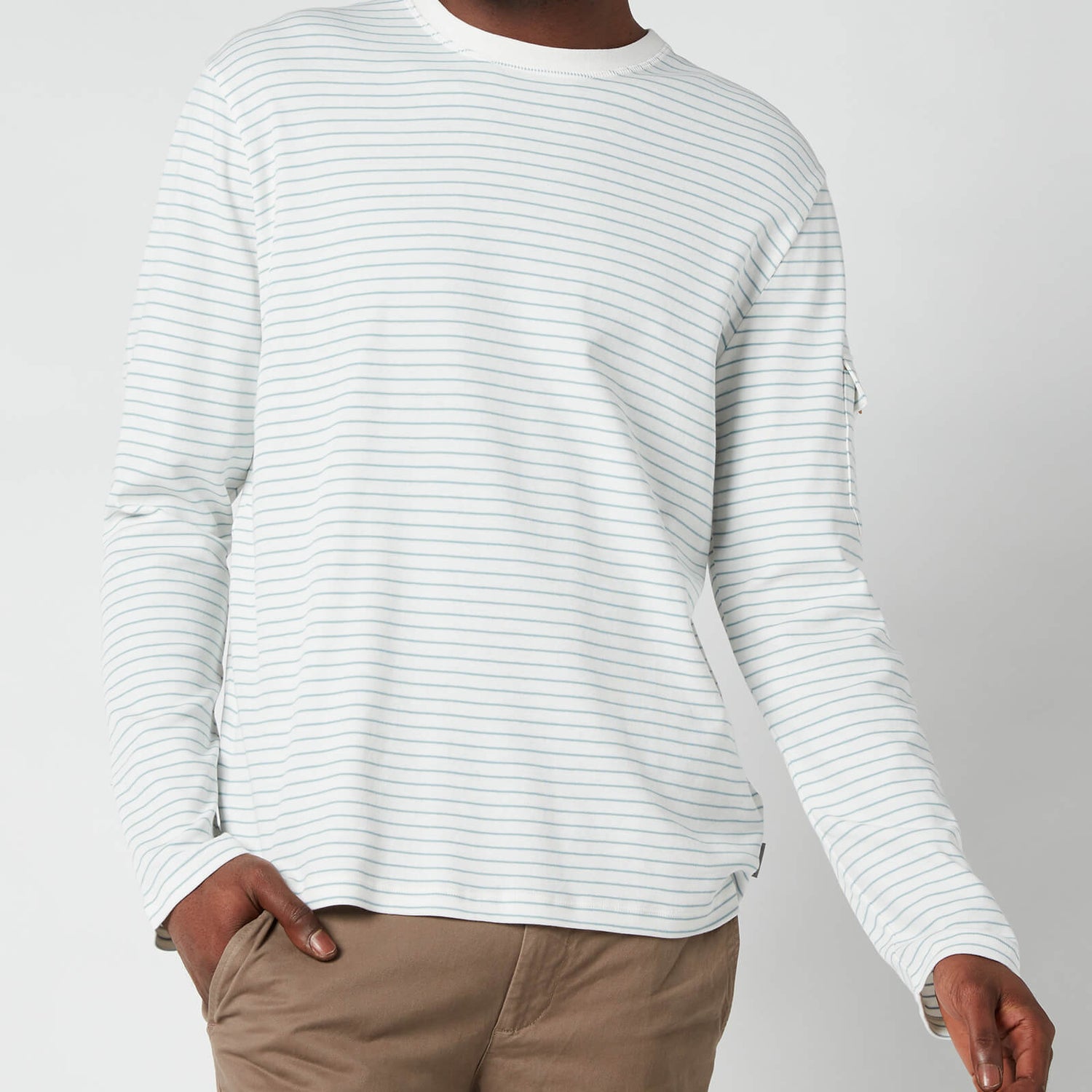 Ted Baker Men's Melted Striped Long Sleeve Top - White