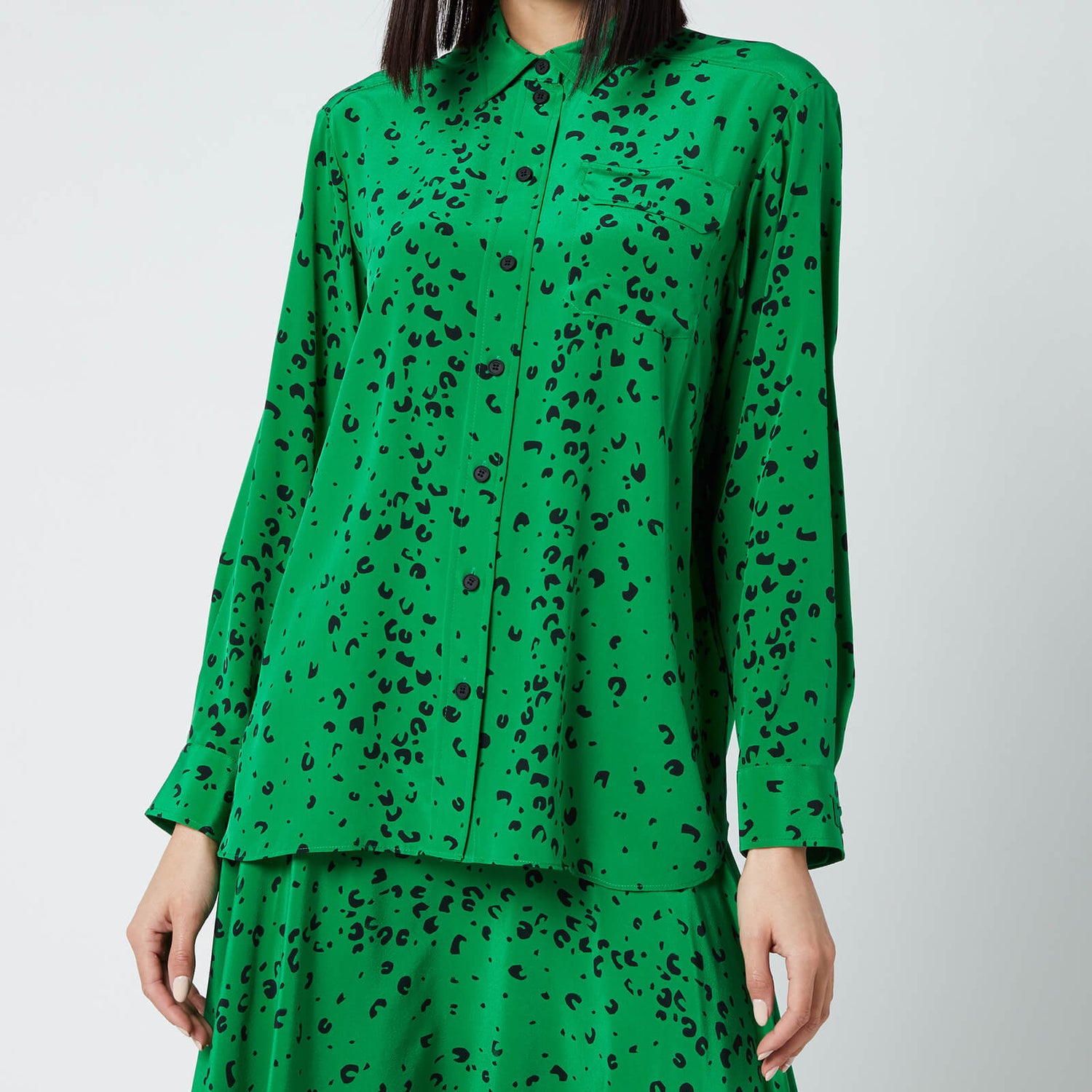 KENZO Women's Printed Soft Shirt - Green
