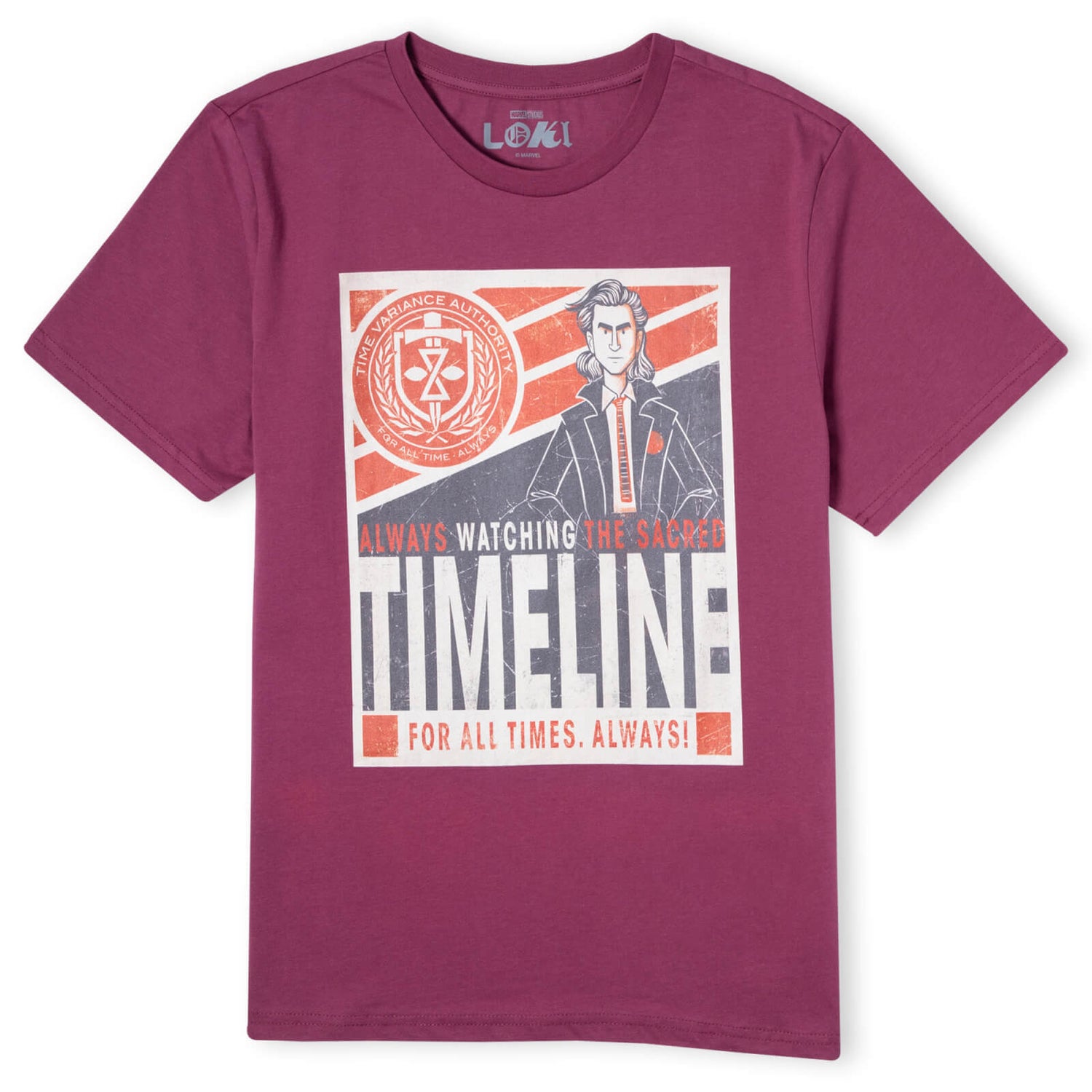 Marvel Timeline Men's T-Shirt - Burgundy
