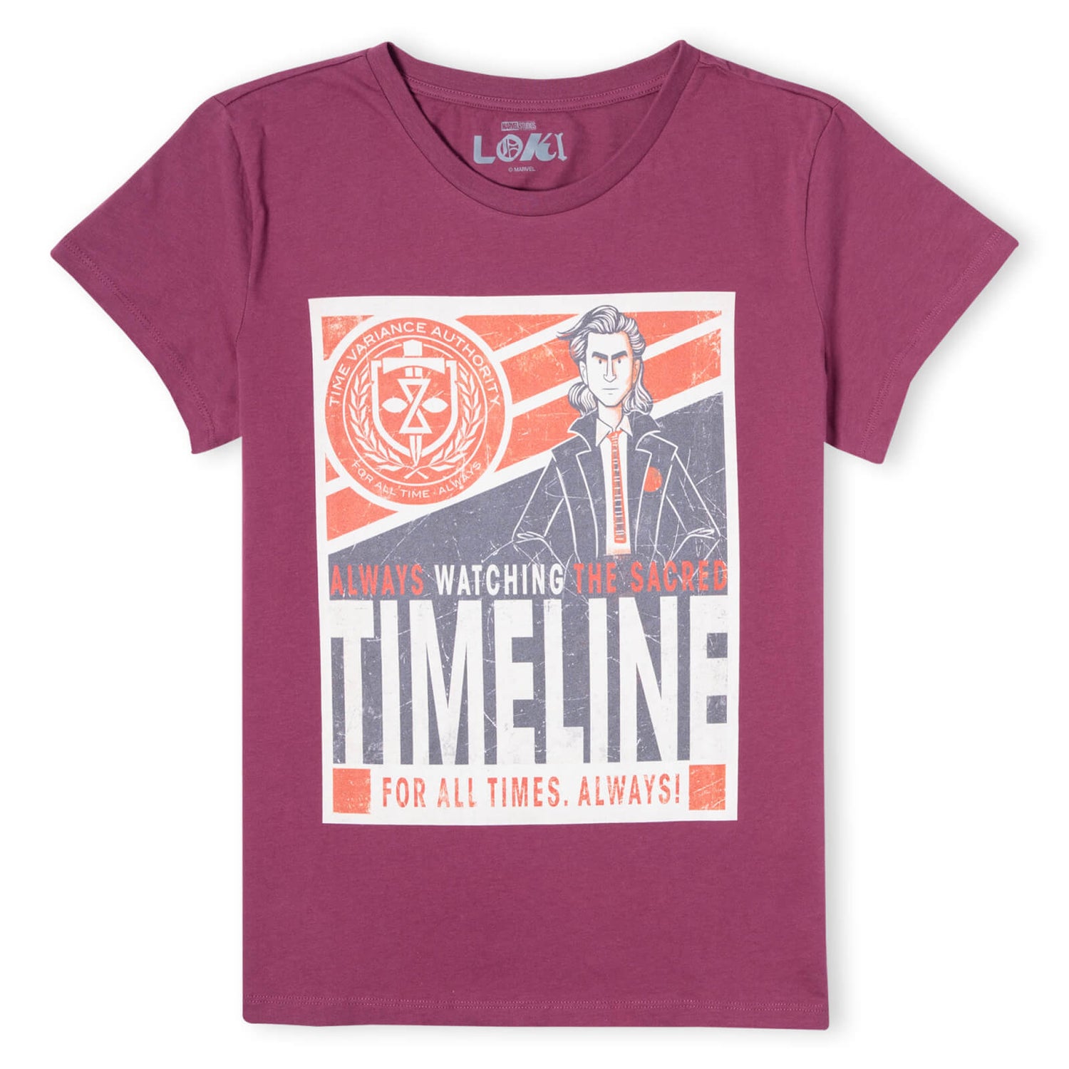 Marvel Timeline Women's T-Shirt - Burgundy