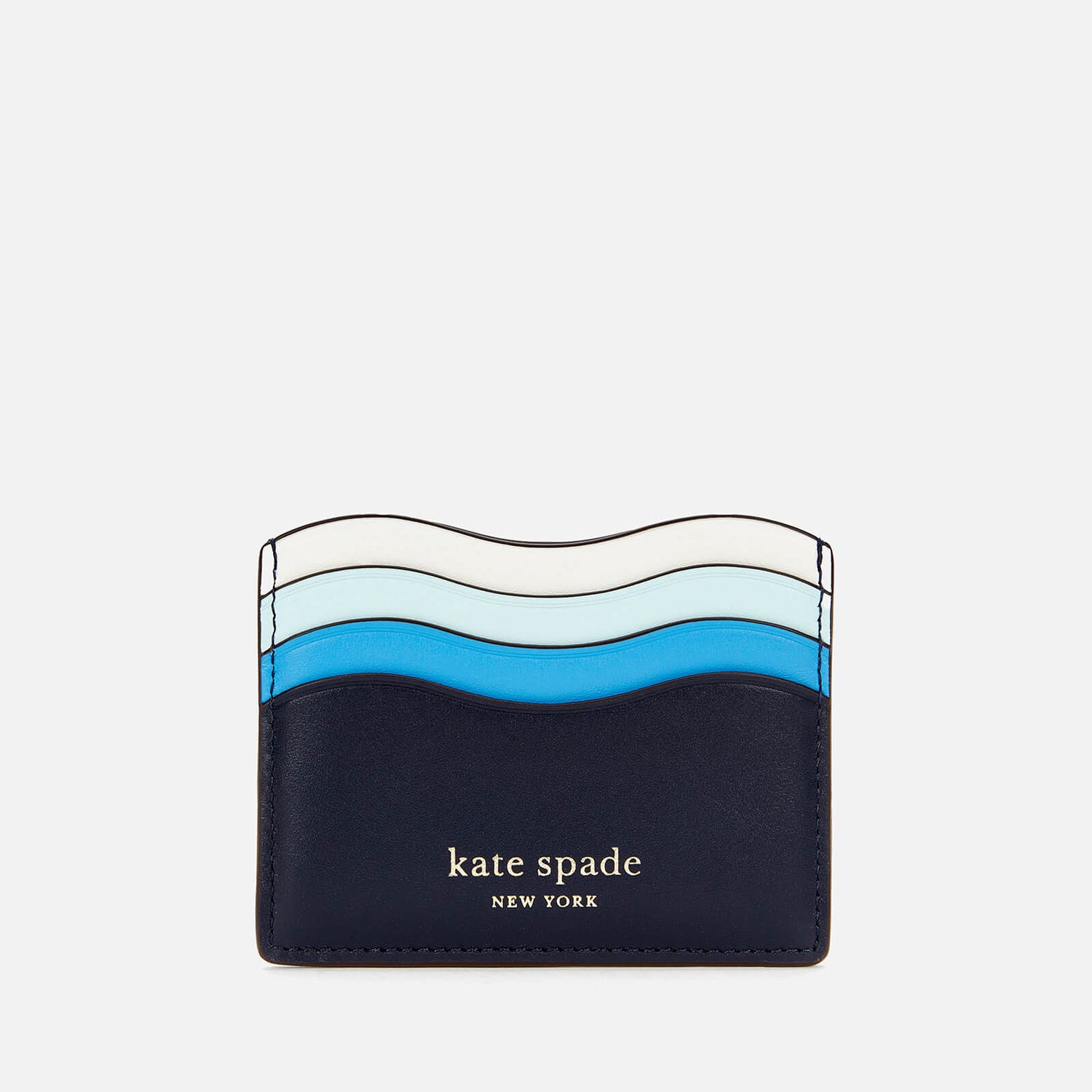 Kate Spade New York Women's Puffy Wave Card Holder - Squid Ink Multi