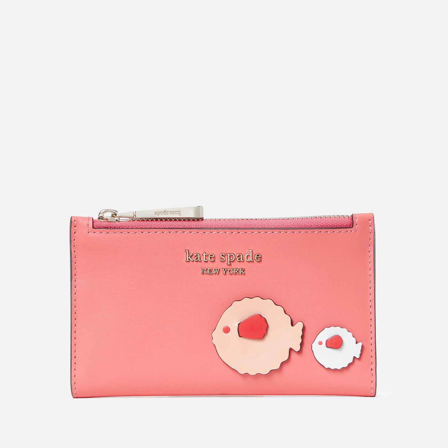 Kate Spade New York Women's Puffy Small Slim Bifold Wallet - Peach Melba Multi