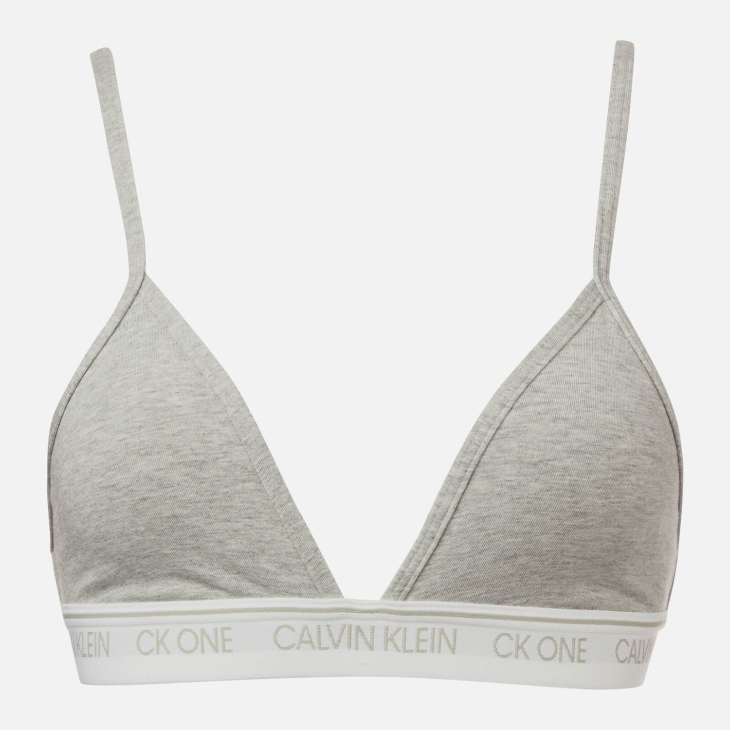 Calvin Klein Women's Ck One Unlined Triangle Bra - Grey Heather - S