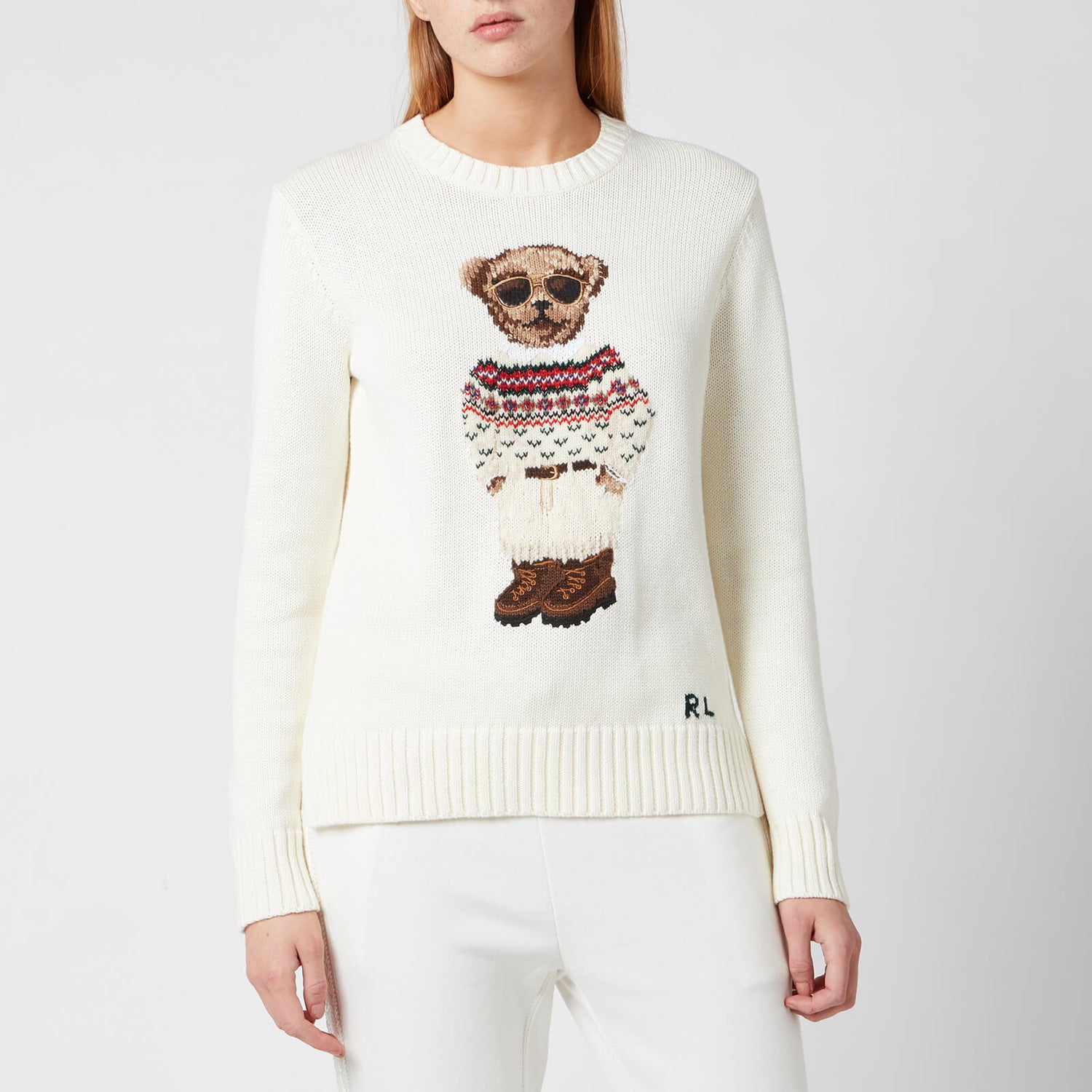 Polo Ralph Lauren Women's Faireisle Bear Sweatshirt - Cream Multi