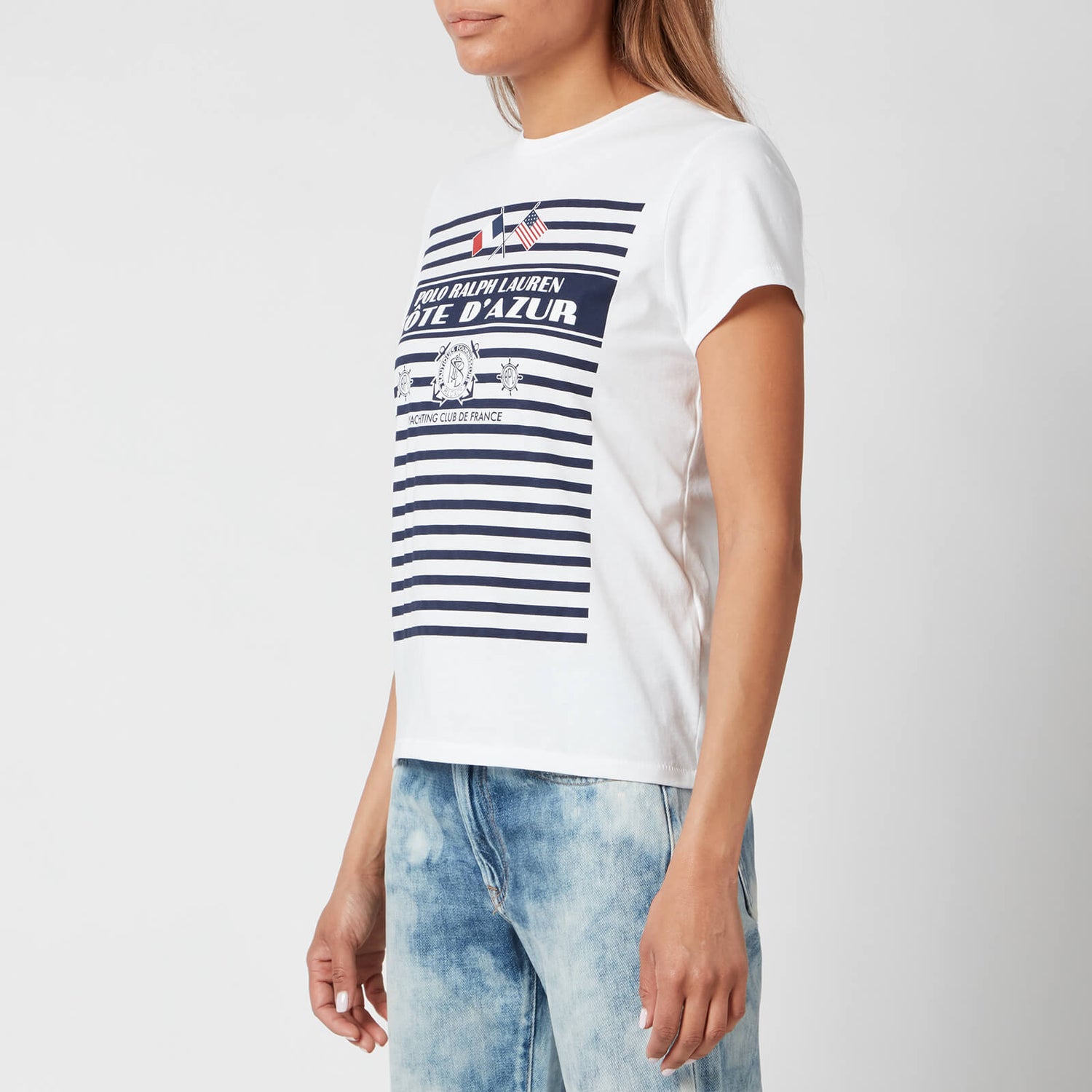 Polo Ralph Lauren Women's Stripe Graph T-Shirt - White