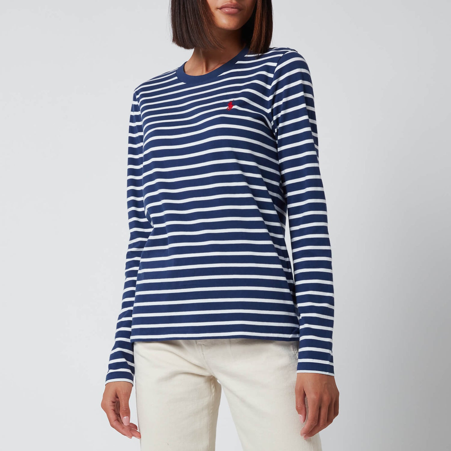 Polo Ralph Lauren Women's Long Sleeve Stripe T-Shirt - Classic Navy/White