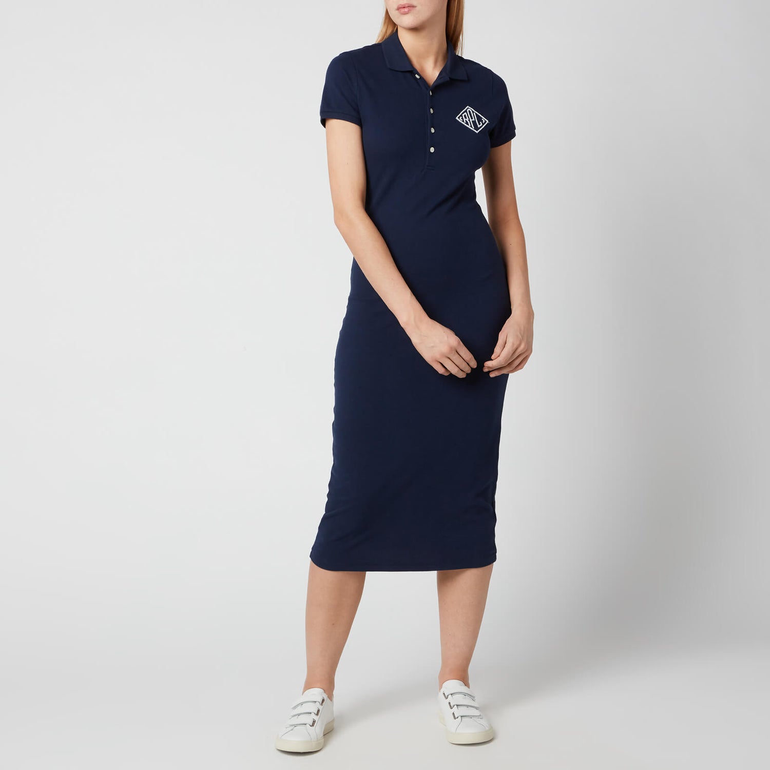 Polo Ralph Lauren Women's Short Sleeve Polo Midi Dress - Cruise Navy