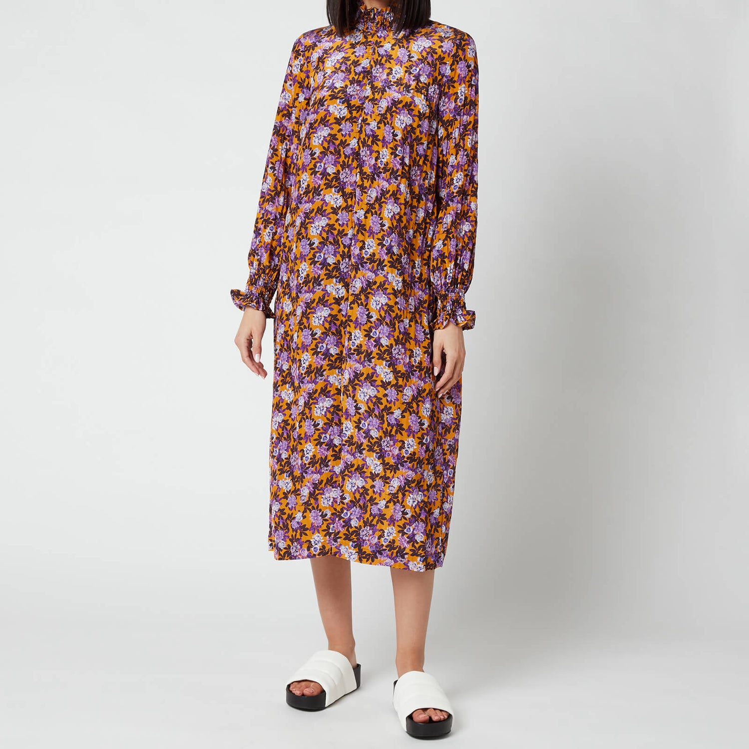Baum Und Pferdgarten Women's Anamay Dress - Paris Flower Sunshine - EU 36/UK 8