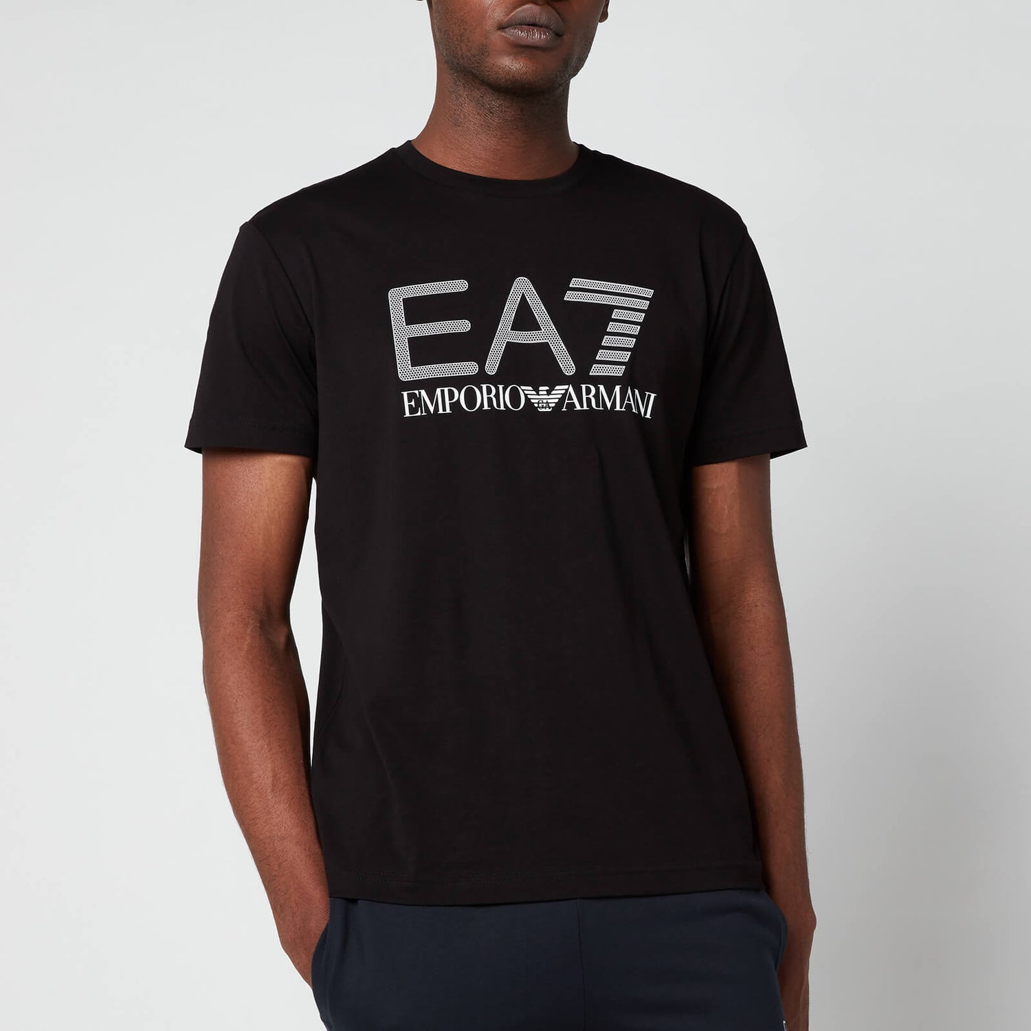EA7 Men's Train Visibility Pima Crewneck T-Shirt - Black