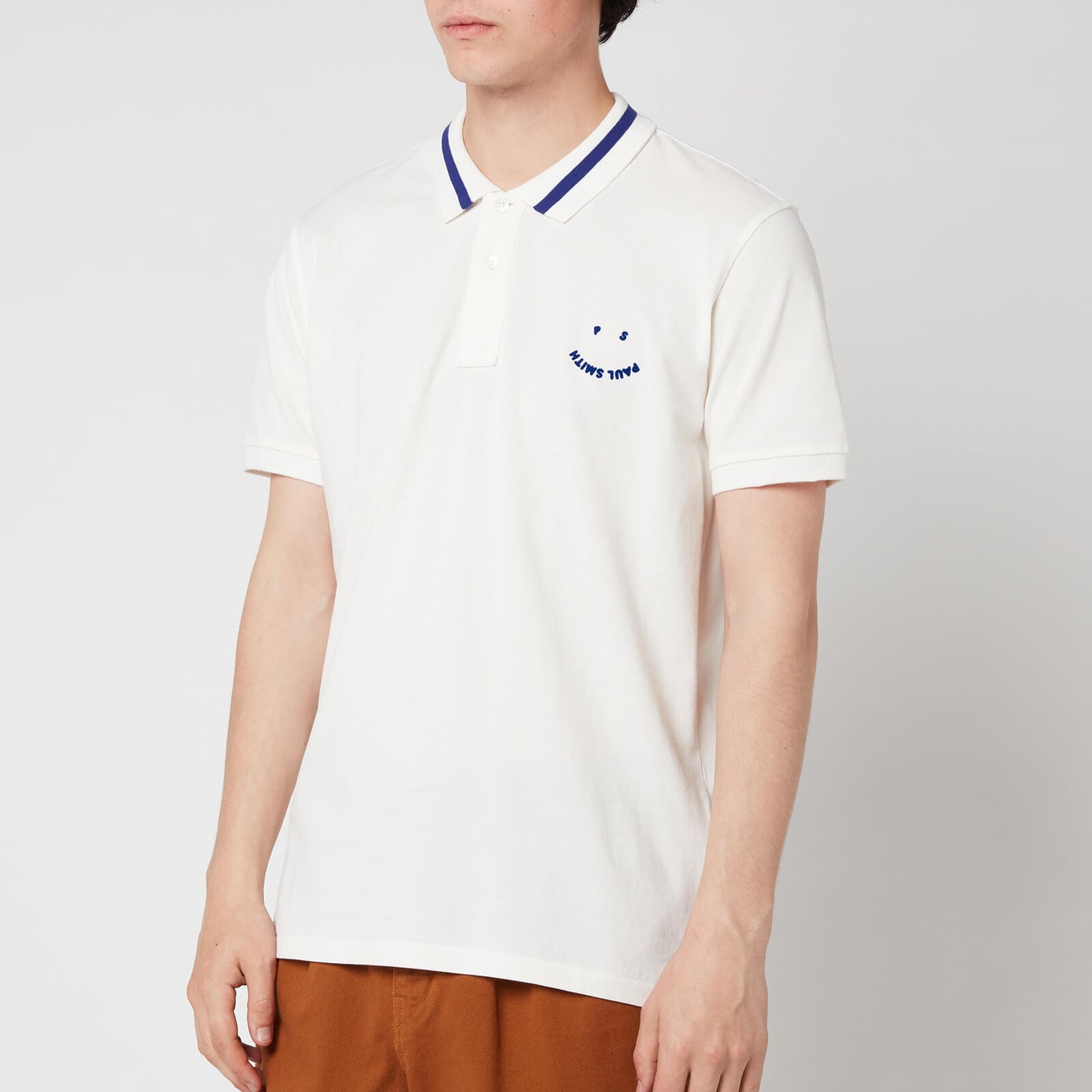 PS Paul Smith Men's Slim Fit Face Polo Shirt - Off White