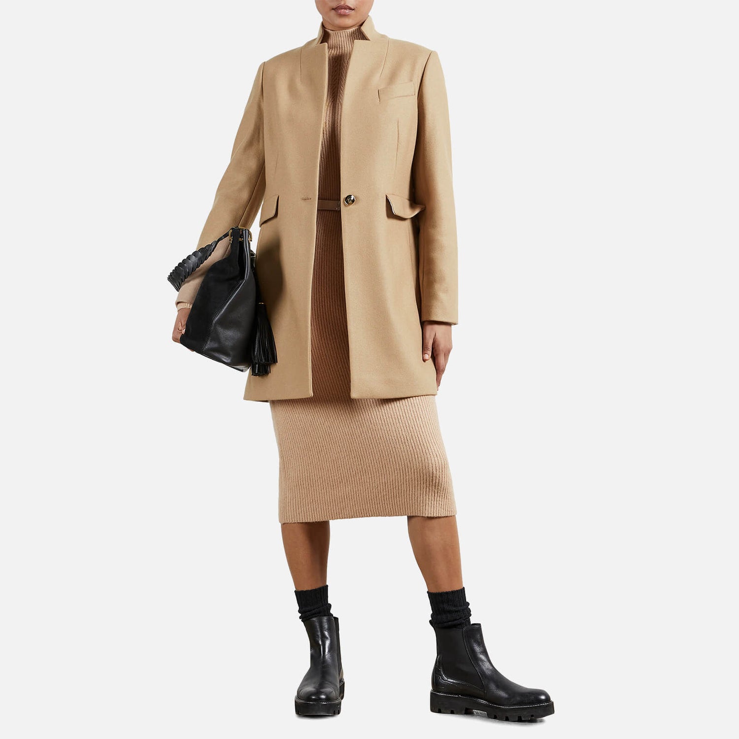 Ted Baker Women's Bianza Straight Tailored Coat - Camel