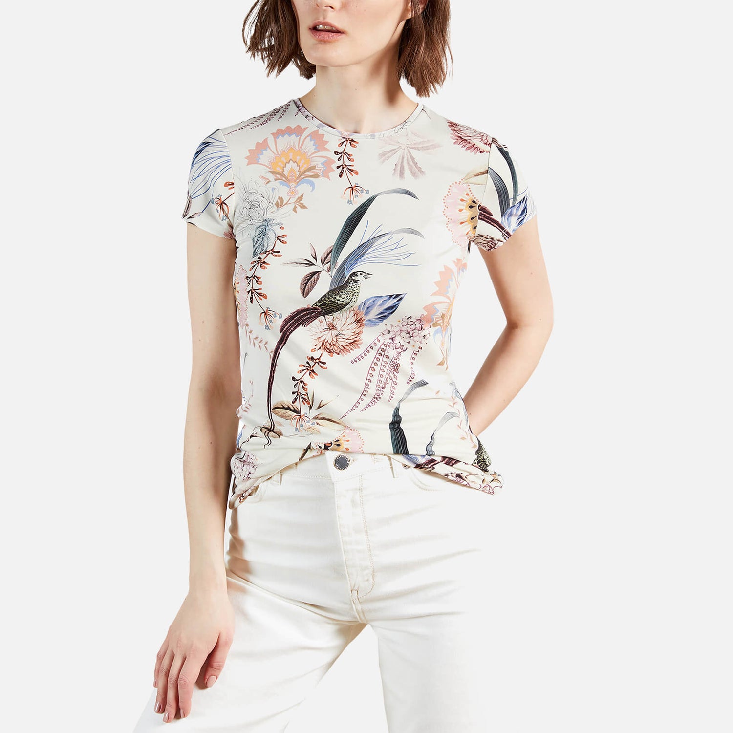 Ted Baker Women's Jerikko Decadence Print Fitted T-Shirt - White