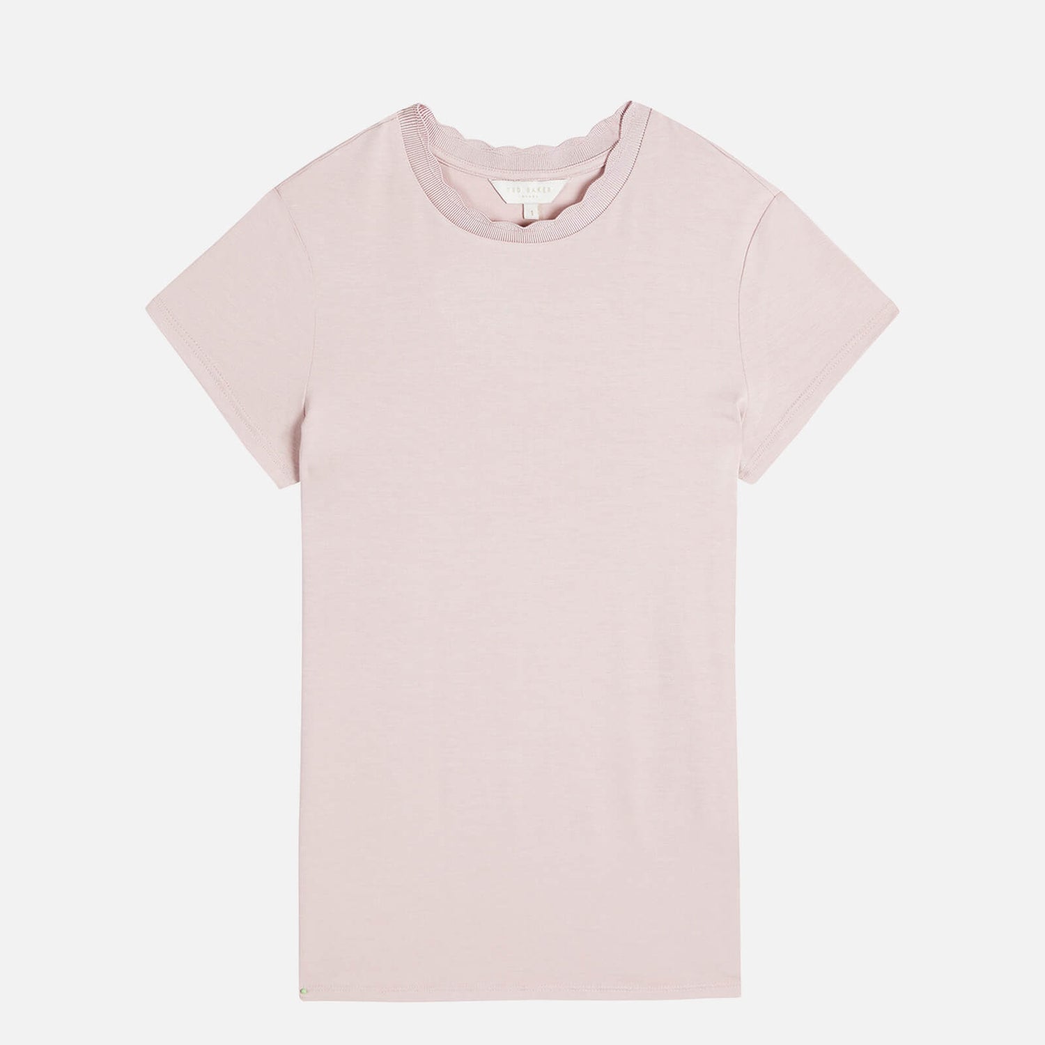 Ted Baker Women's Lecca Fitted T-Shirt With Neck Detail - Dusky Pink