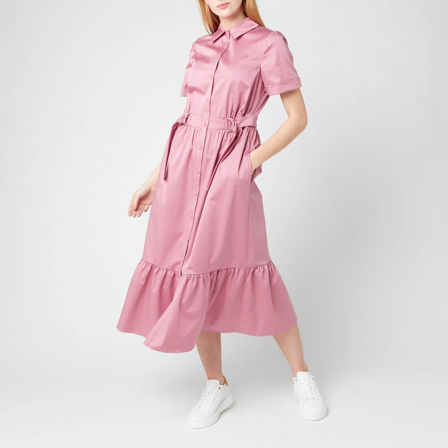 Ted Baker Women's Luuciiy Short Sleeve Cotton Shirt Dress - Mid Pink