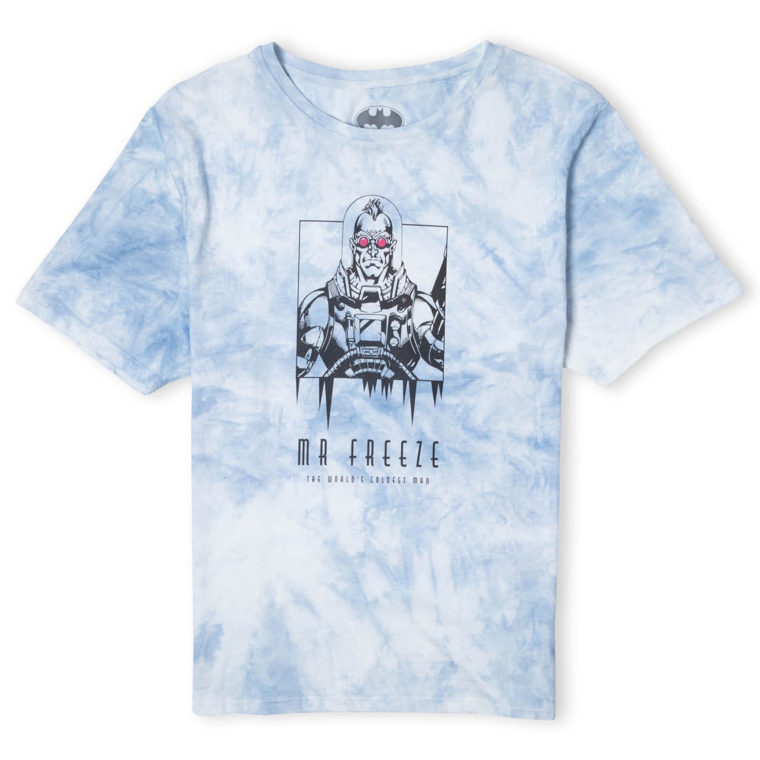 Batman Villains Mr Freeze Unisex T-Shirt - Light Blue Tie Dye