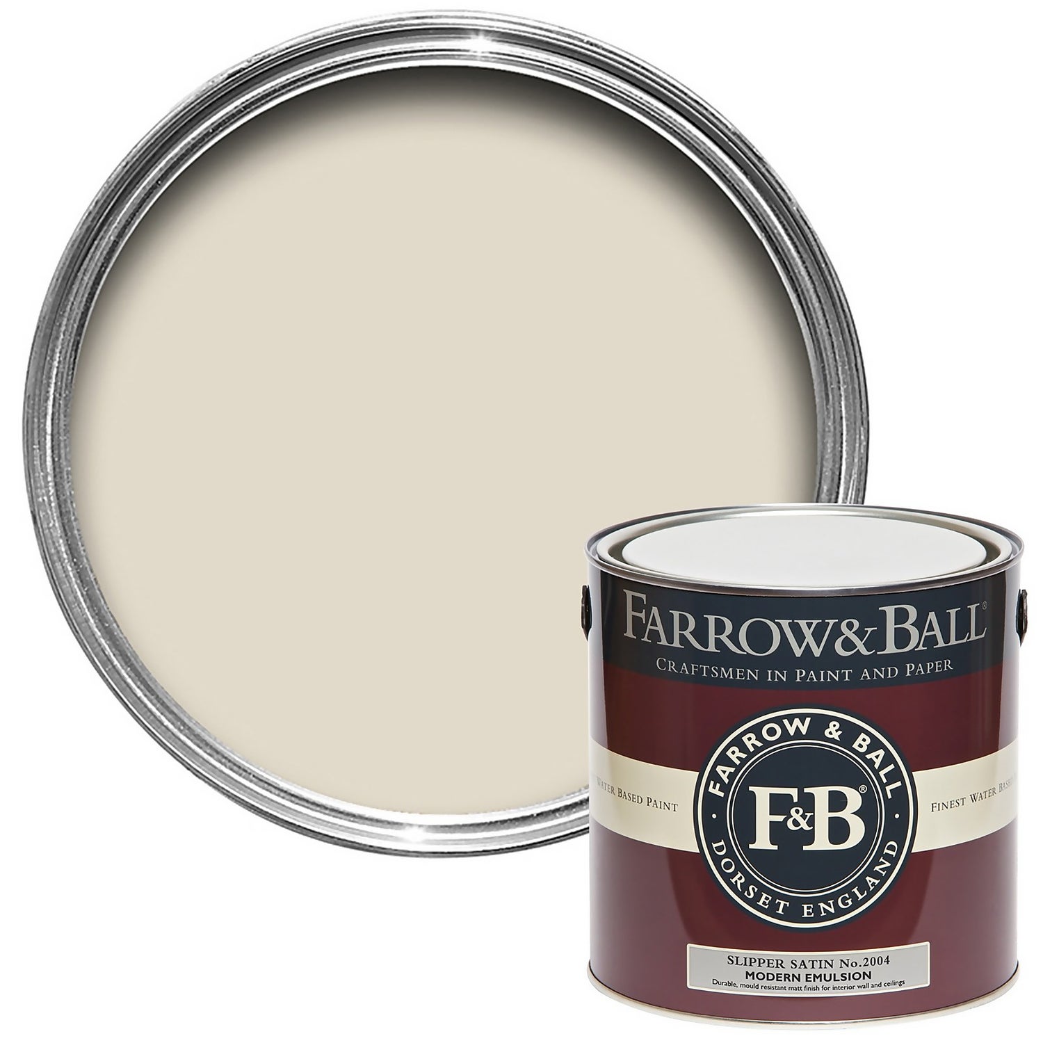 Farrow Ball Modern Matt Emulsion Paint Slipper Satin 2.5L