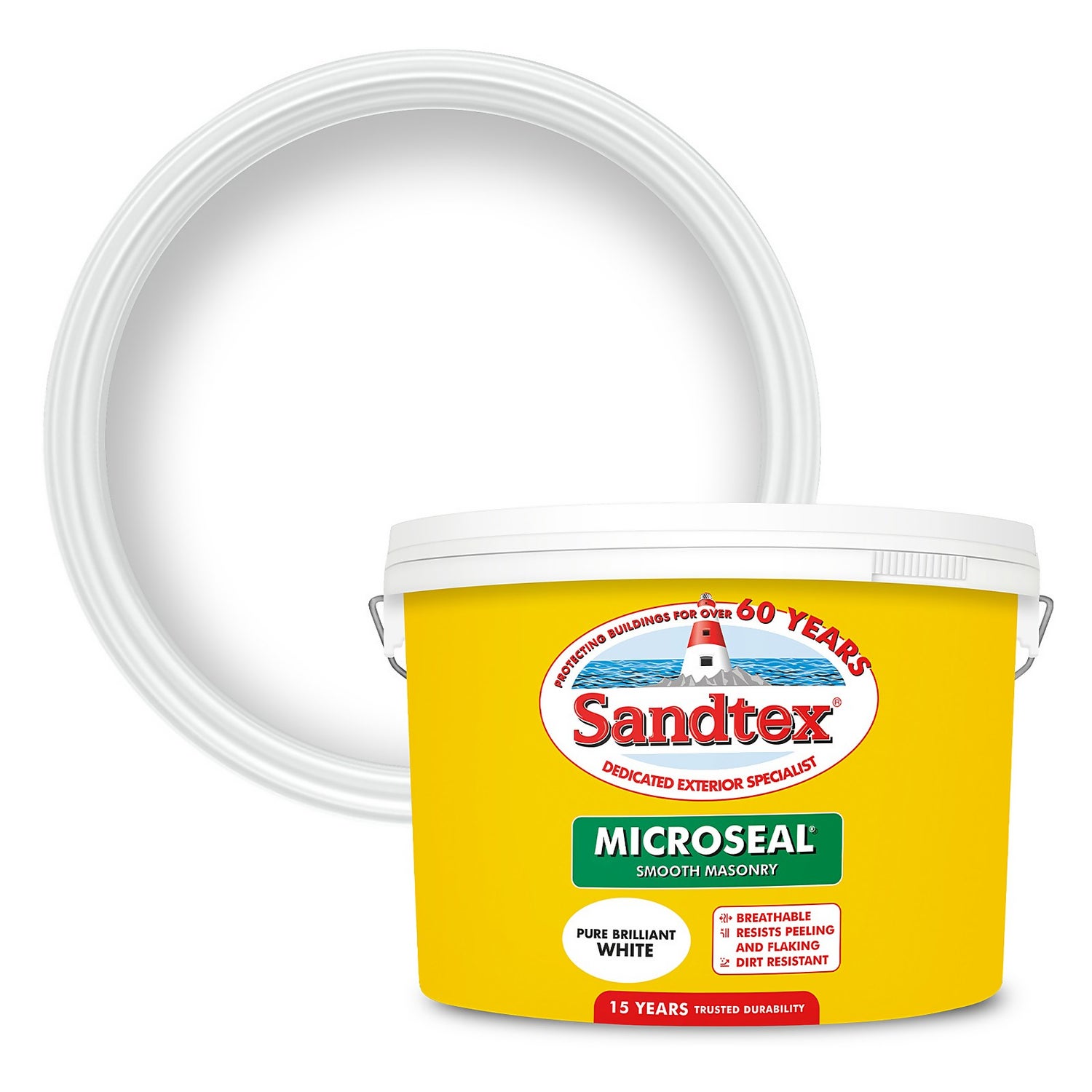 Sandtex® Ultra Smooth Masonry Paint Pure Brilliant White - 10L | Homebase
