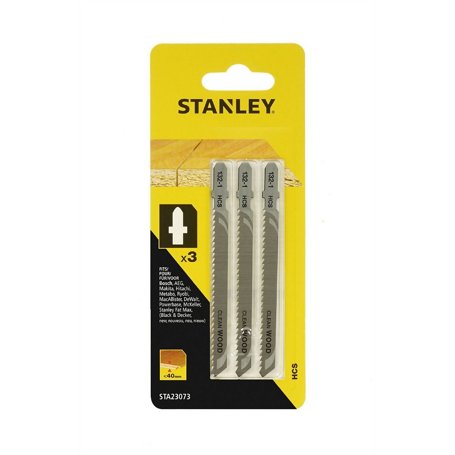 Stanley Jigsaw Blade Down Cutting STA23073 XJ Homebase