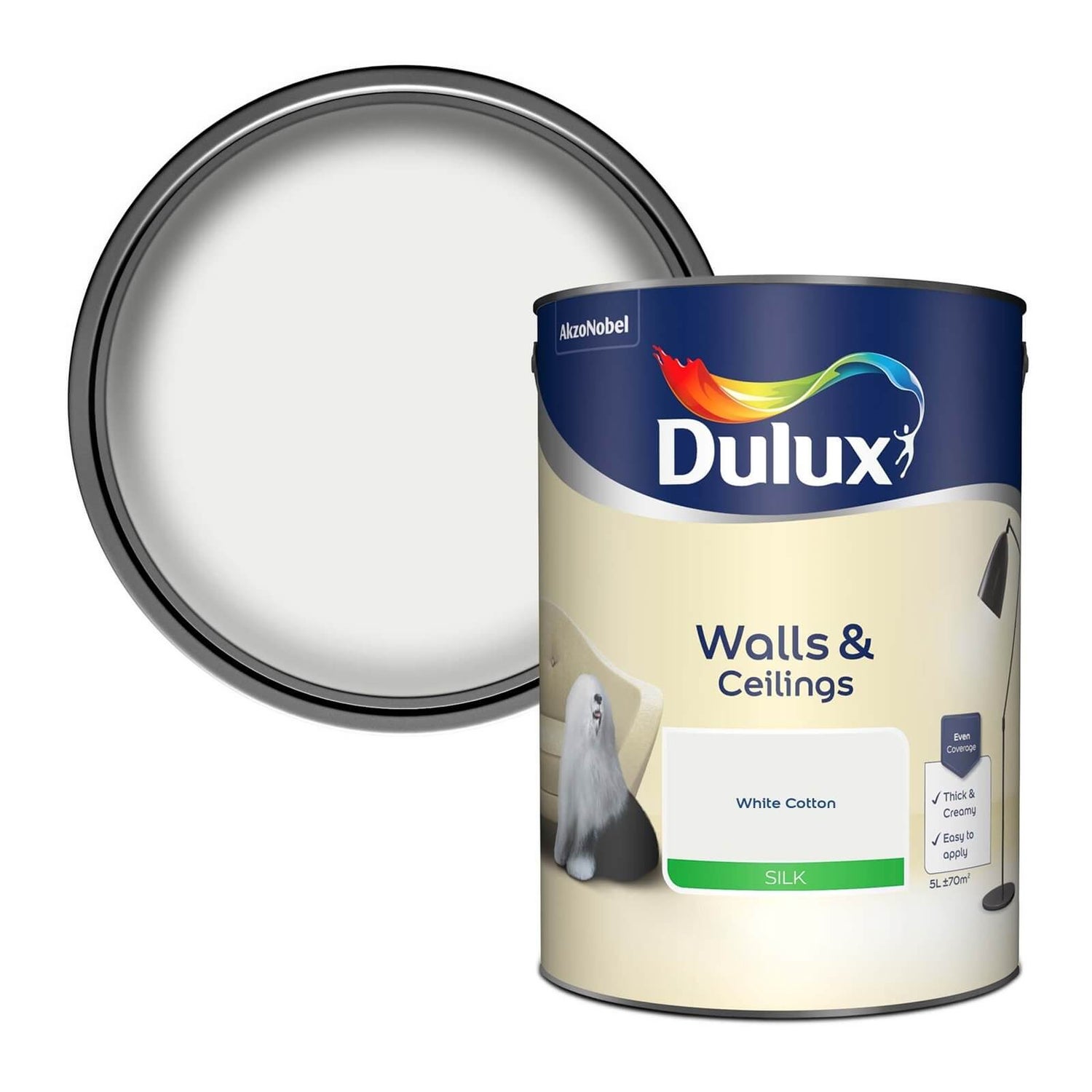 White silk deals paint