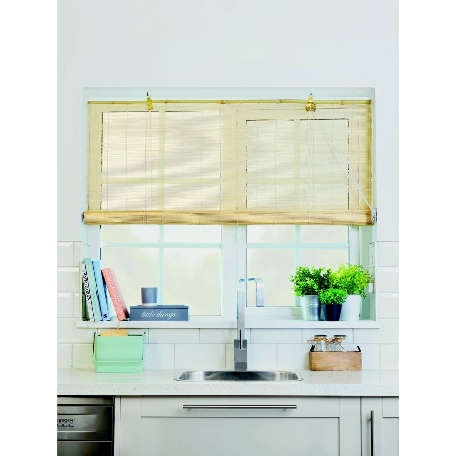 Natural Bamboo Roller Blind 180cm Homebase