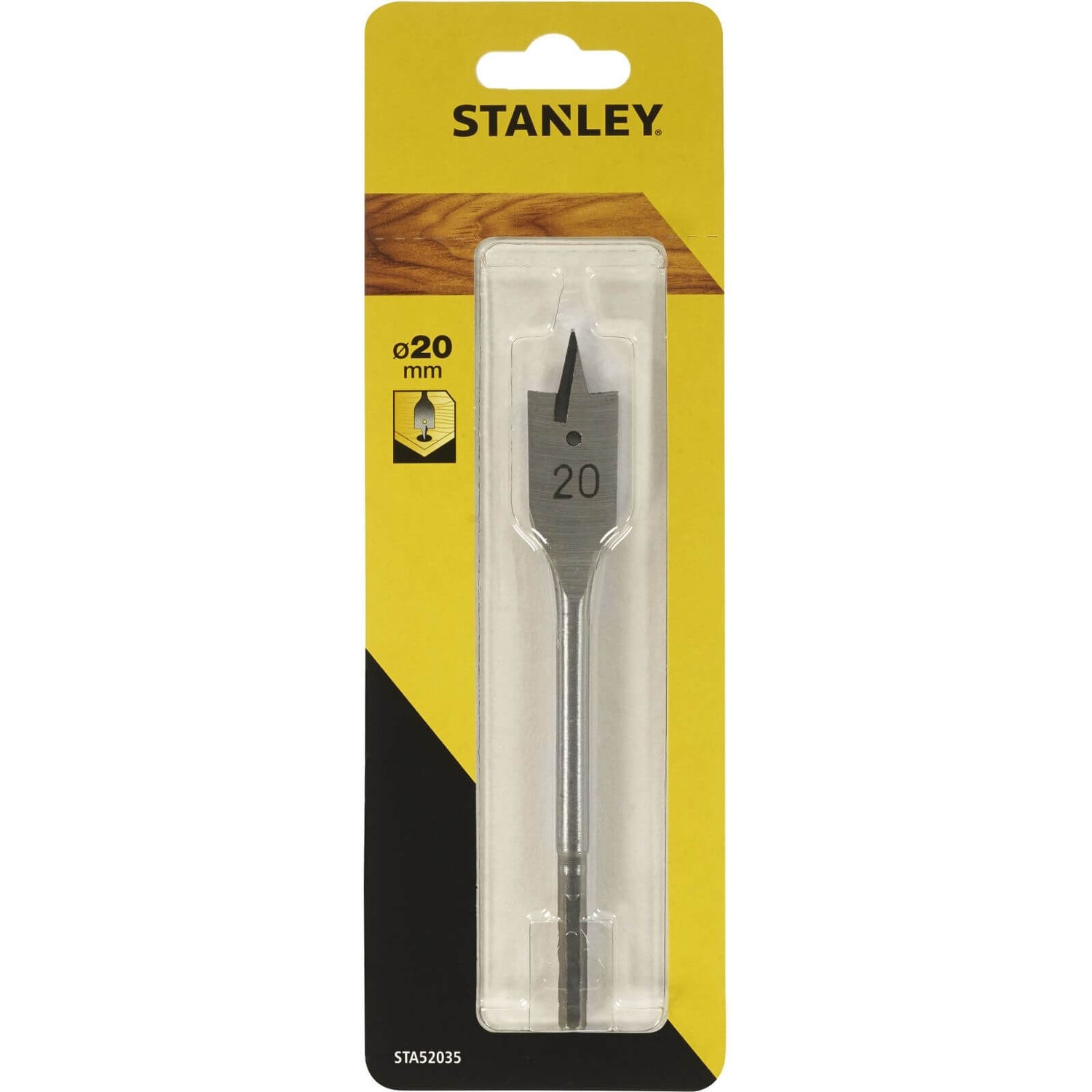 Stanley Flat Wood Drill Bit 20mm STA52035 QZ
