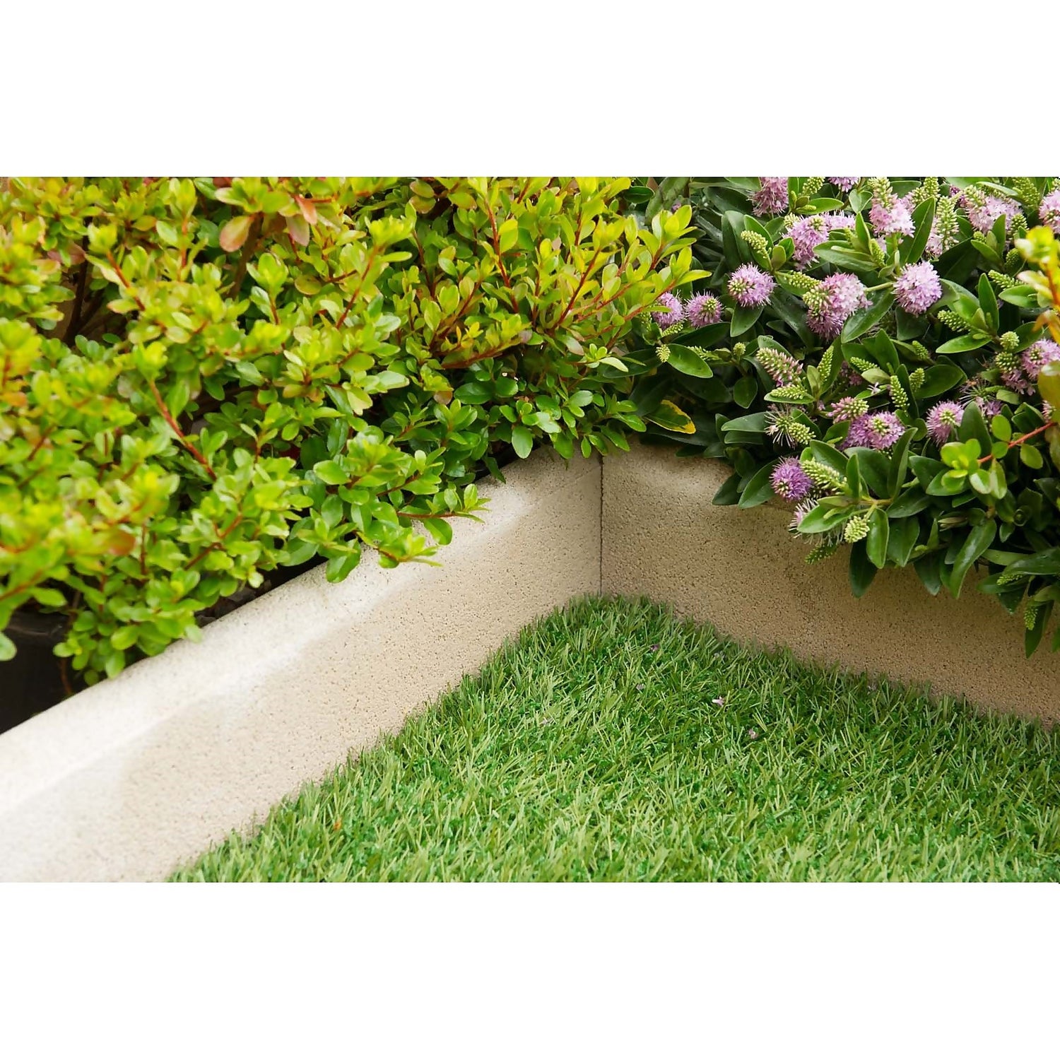 Stylish Stone Round Top Edging 600mm Grey Full Pack Homebase