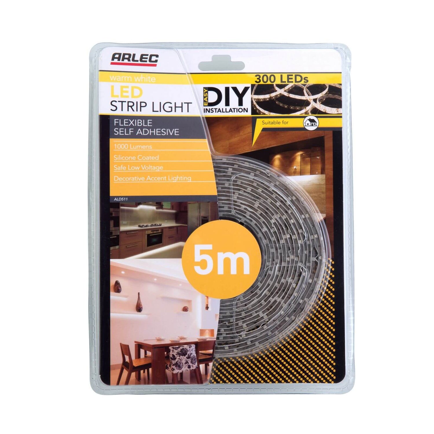 Arlec 5m Warm White LED Strip Light Homebase