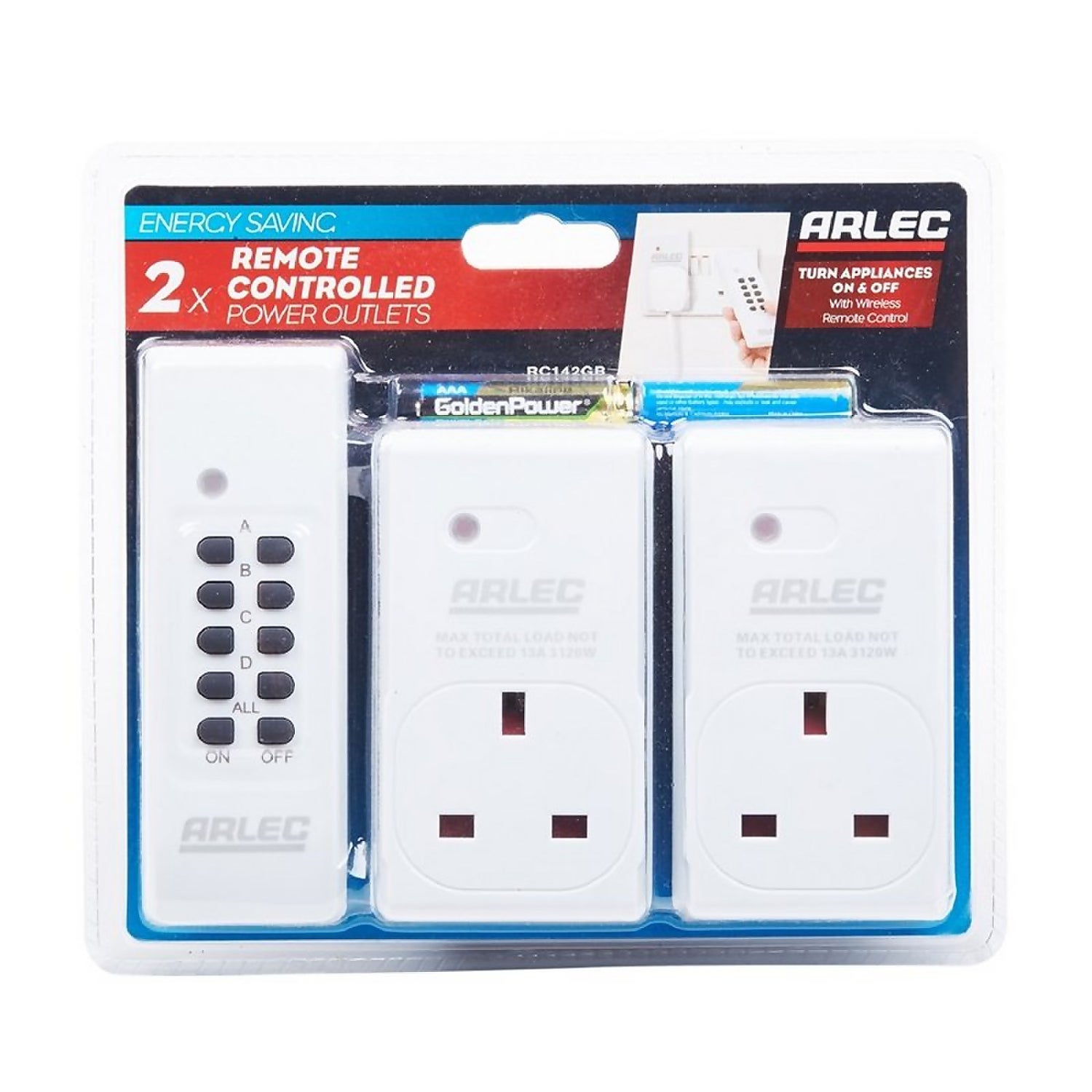 Arlec Remote Controlled Socket White 2 Pack