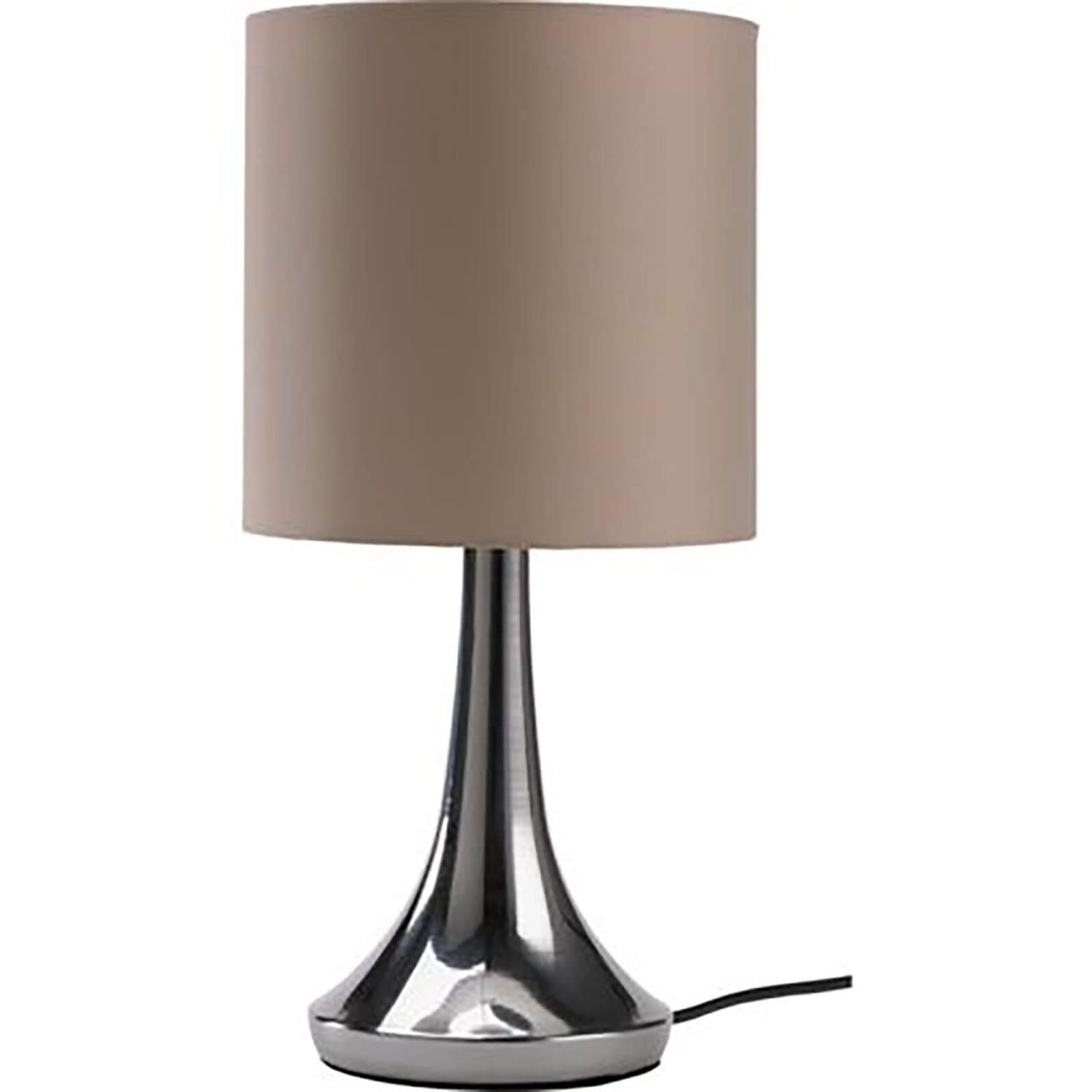Touch Lamp Mocha Homebase, Mocha Metal Table Lamp With Cream Shade