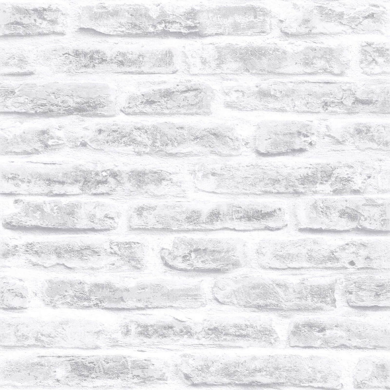 Battersea Brick Wall Effect wallpaper in white