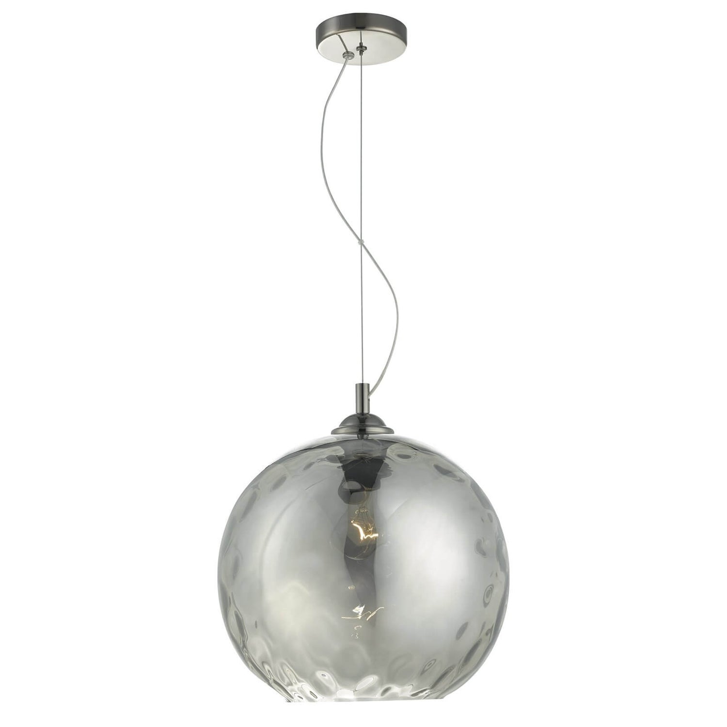 Dimpled glass store pendant light
