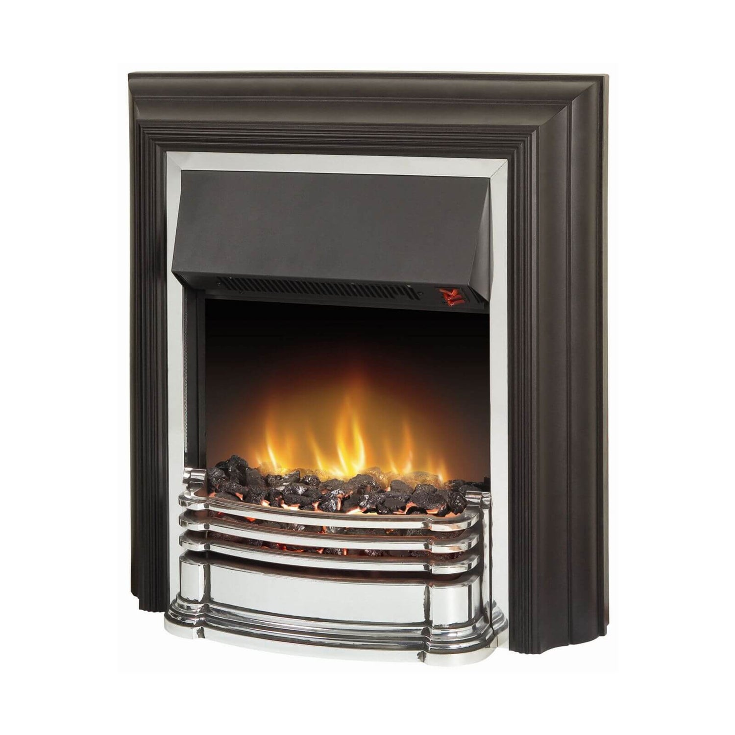 Dimplex Detroit Optiflame® Freestanding Electric Fire - Black u0026 Silver |  Homebase