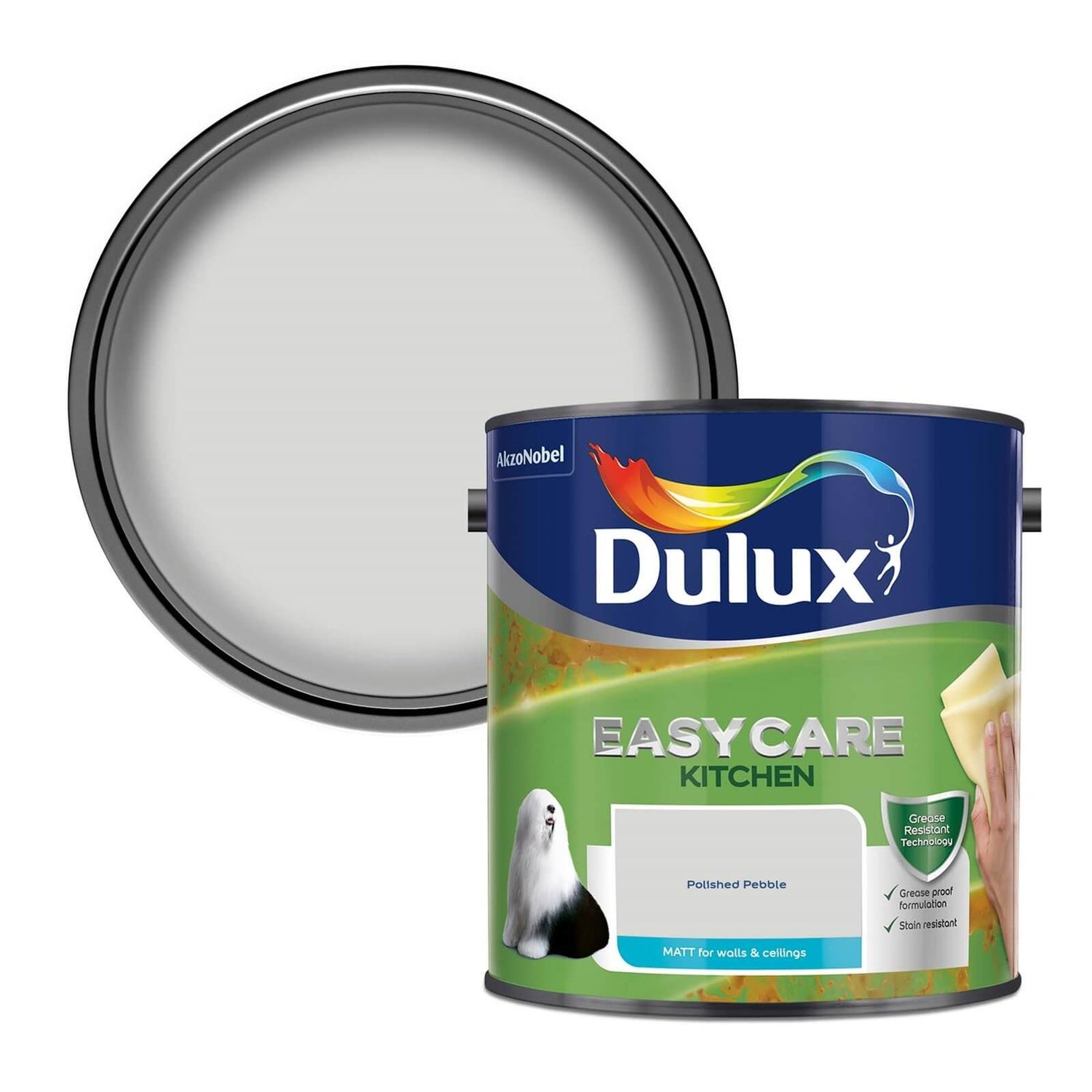 Dulux Easycare Kitchen Polished Pebble Matt Paint 2.5L