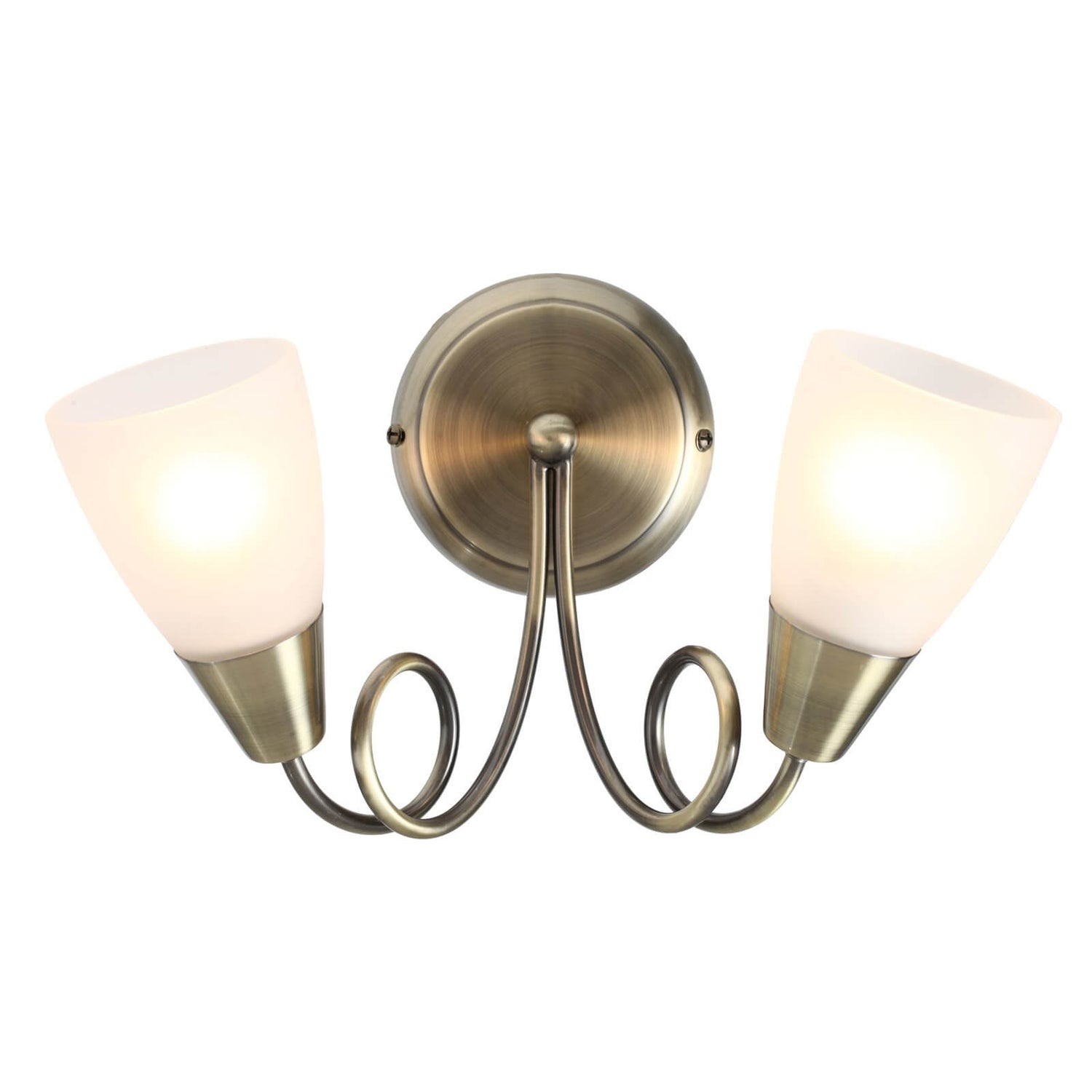 Turner Antique Brass Wall Light | Homebase