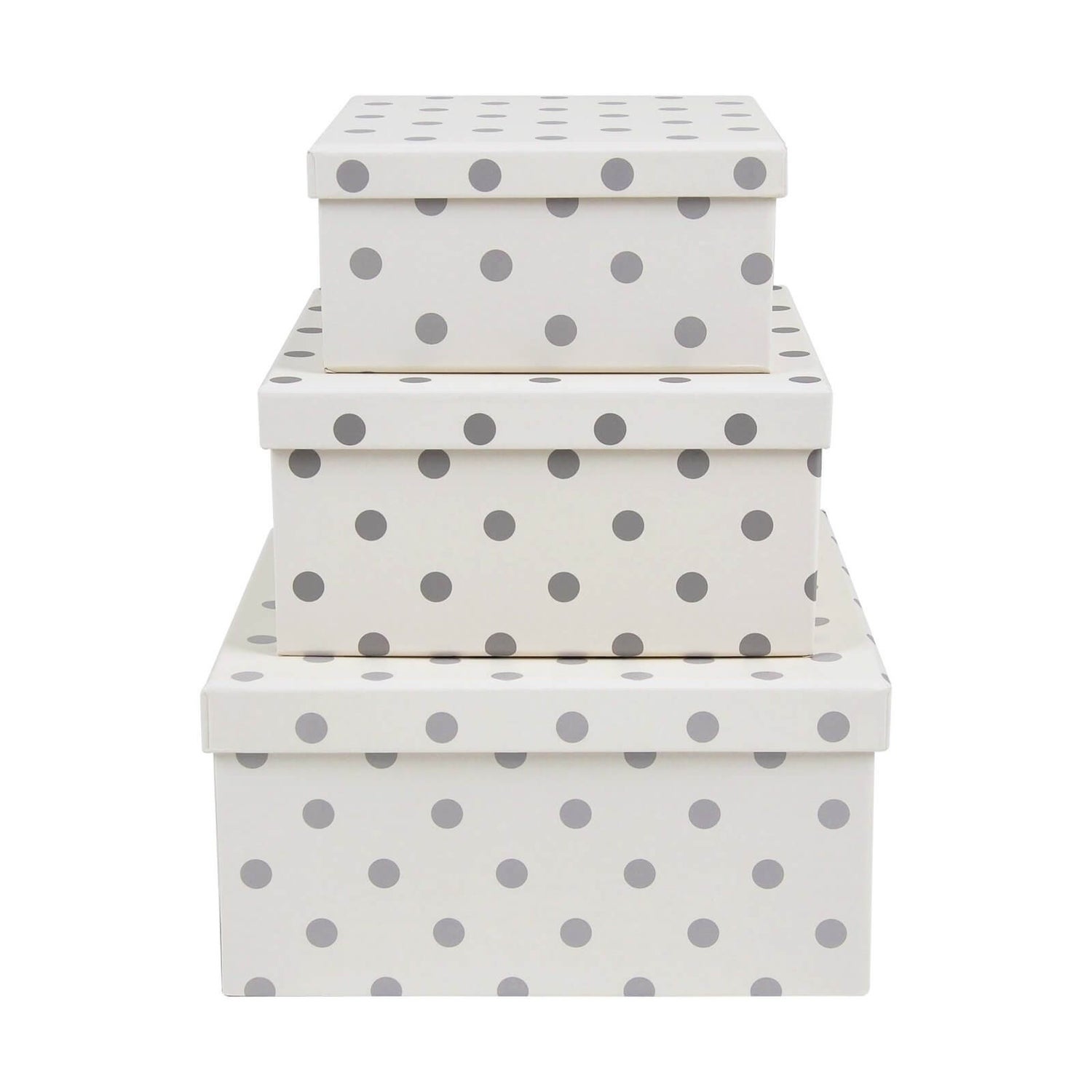 Spot Cardboard Storage Boxes Set Of 3, Decorative Storage Boxes With Lids Cardboard