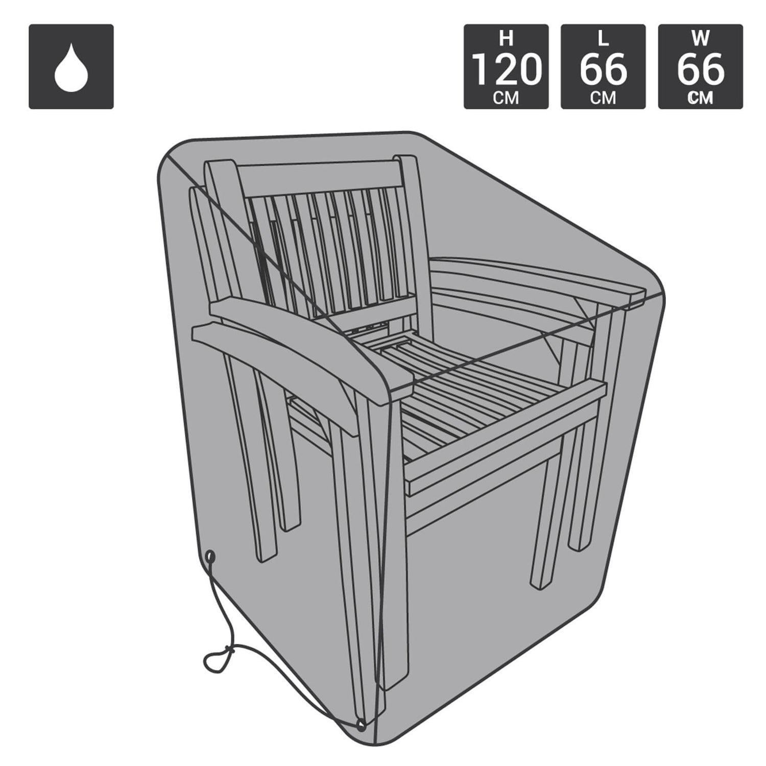 charles bentley universal waterproof stackable chair cover black homebase