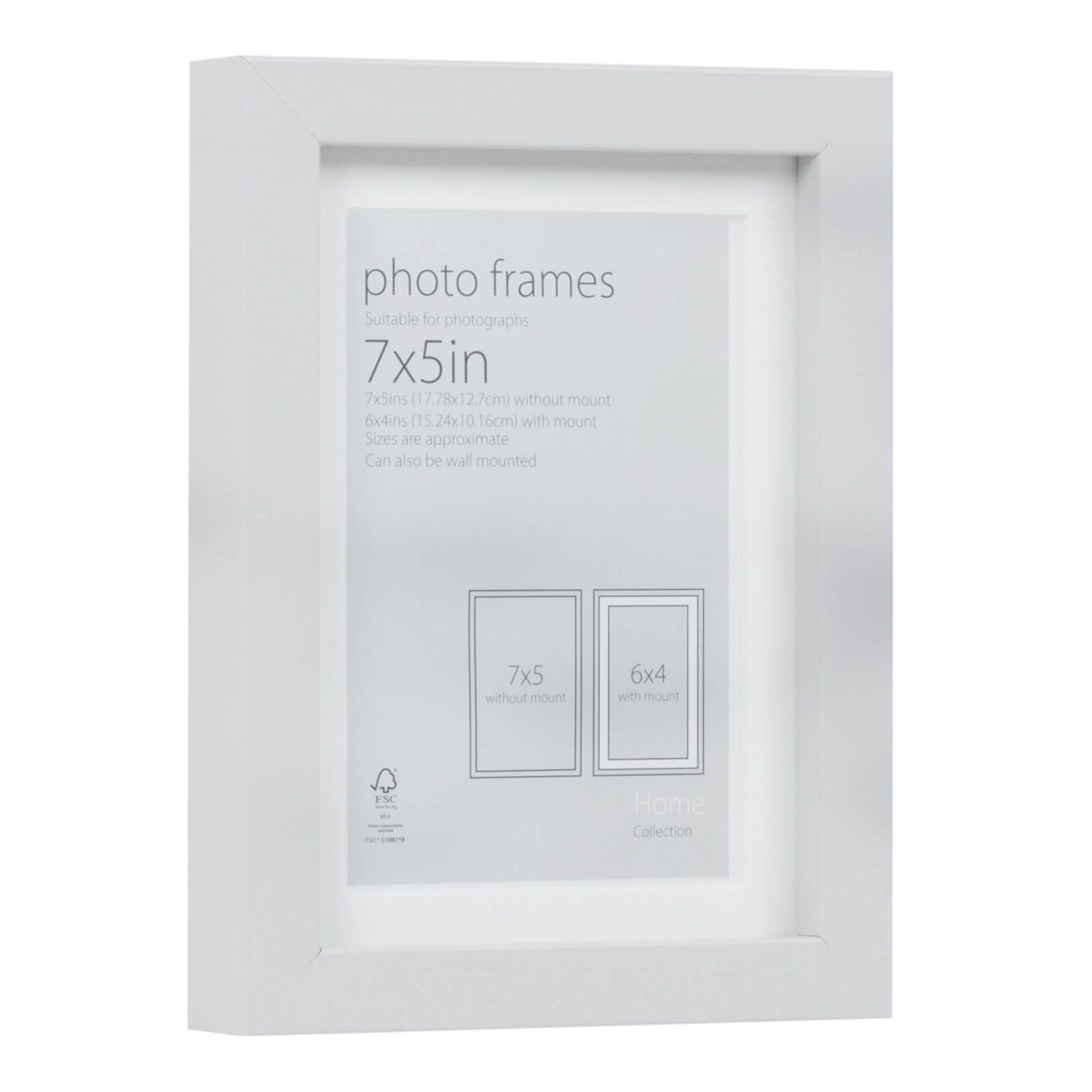 Photo Frames 6x4 Picture Frame Freestanding and Mountable 6 x 4 Dark Grey 