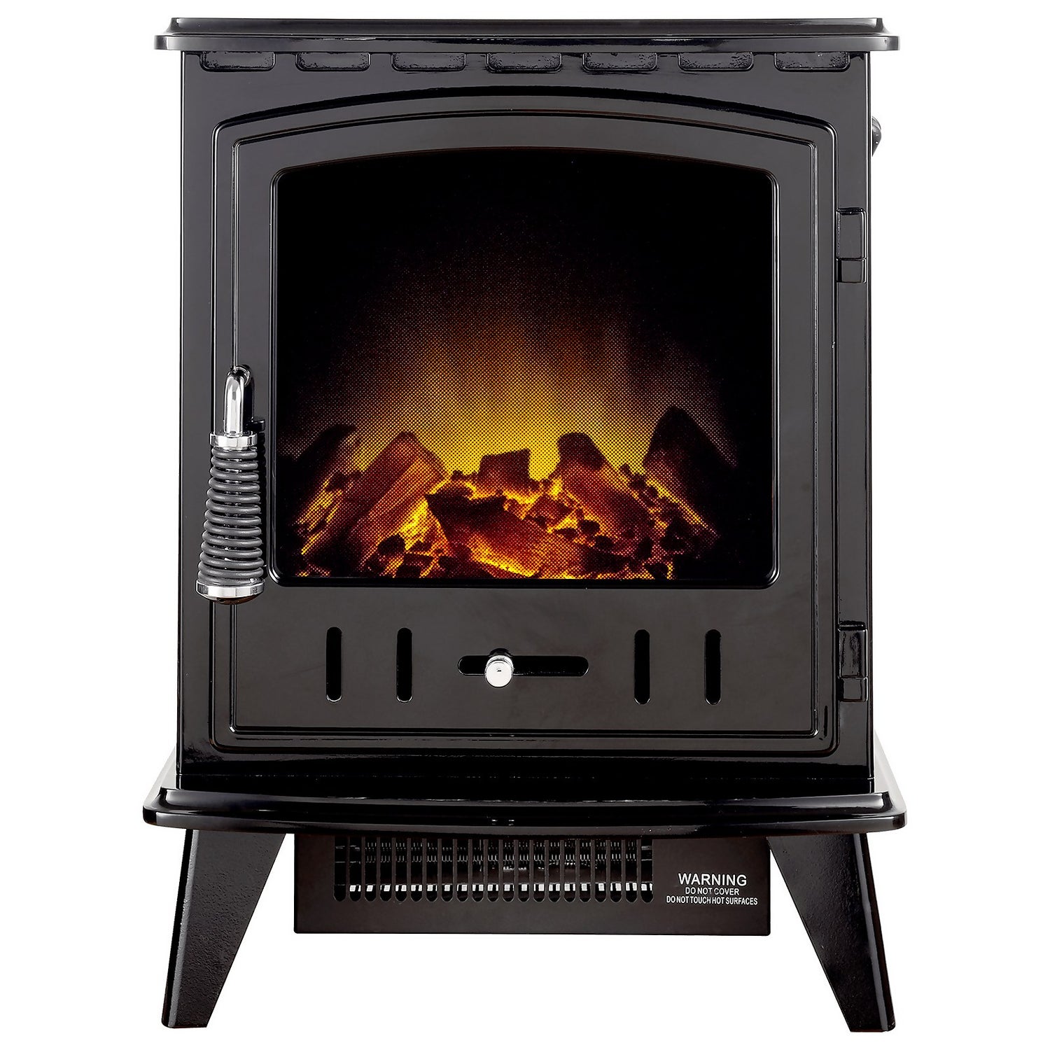 Adam Aviemore Electric Stove with Realistic Log Bed u0026 LED Flame Effect Flat  to Wall Fitting - Black | Homebase