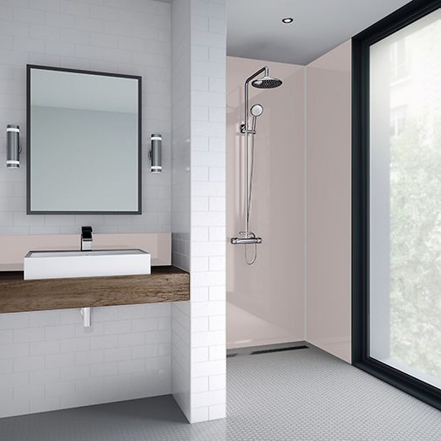 WETWALL PALE PINK GLOSS 900MM