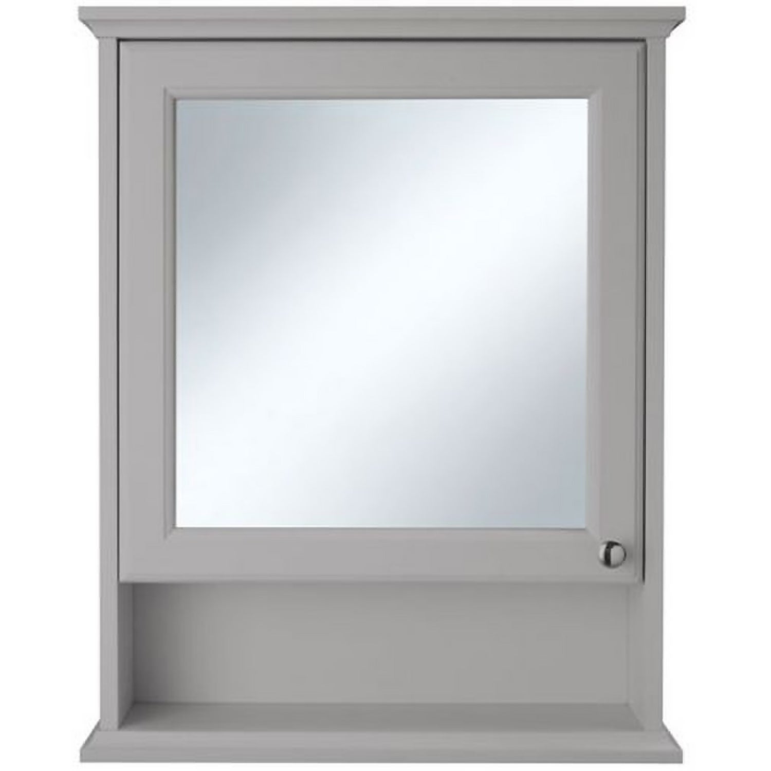 Bathstore Savoy Mirror Wall Cabinet Gun Metal Grey Homebase