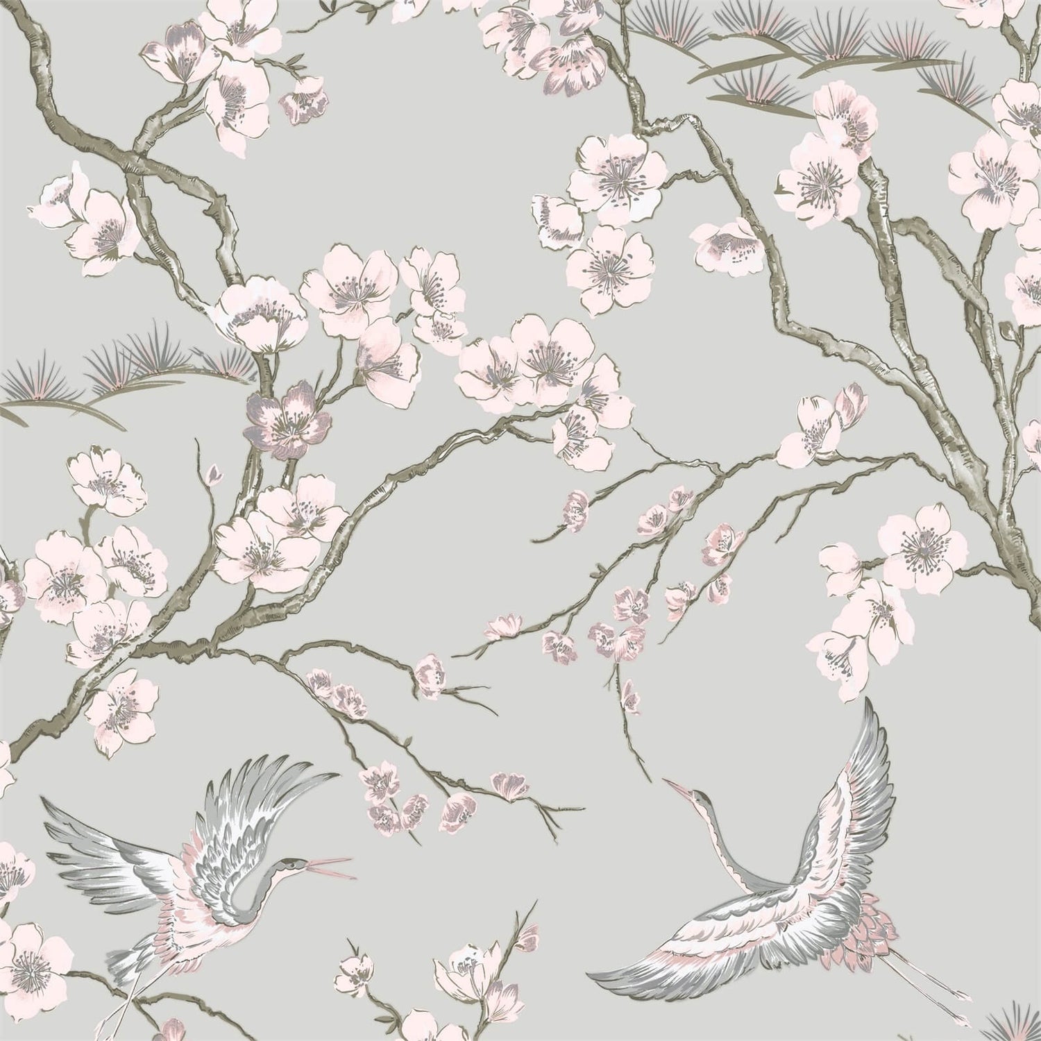 Pink and grey wallpaper on sale