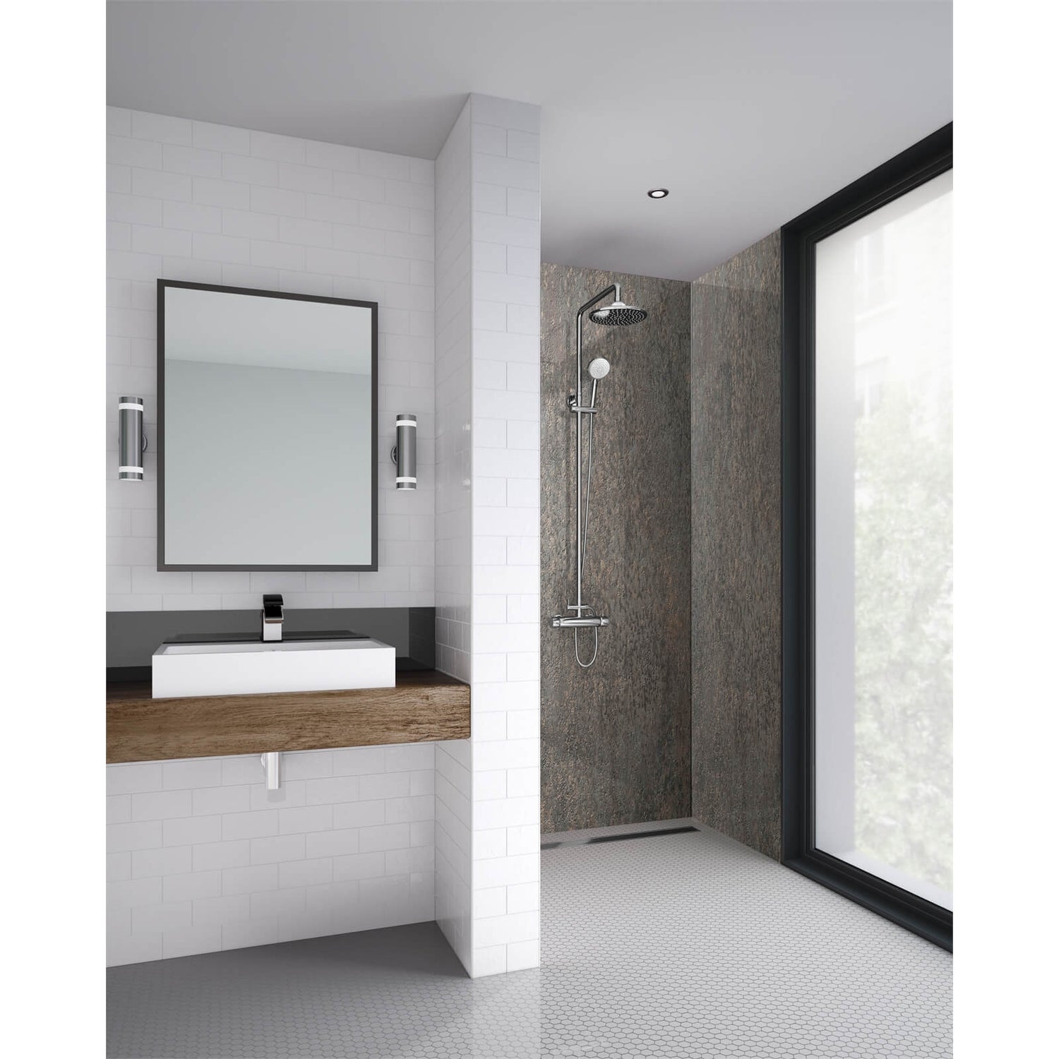 Wetwall Copper Alloy 3 Sided Kit Laminate Homebase