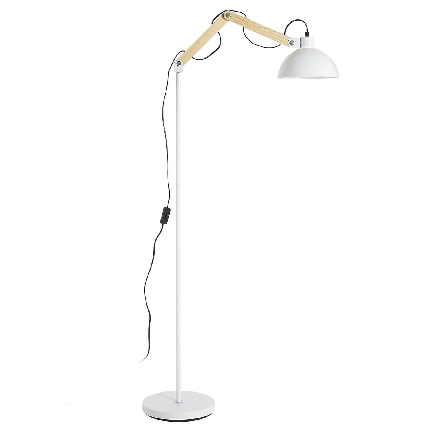 Blair White Wood Metal Floor Lamp Homebase