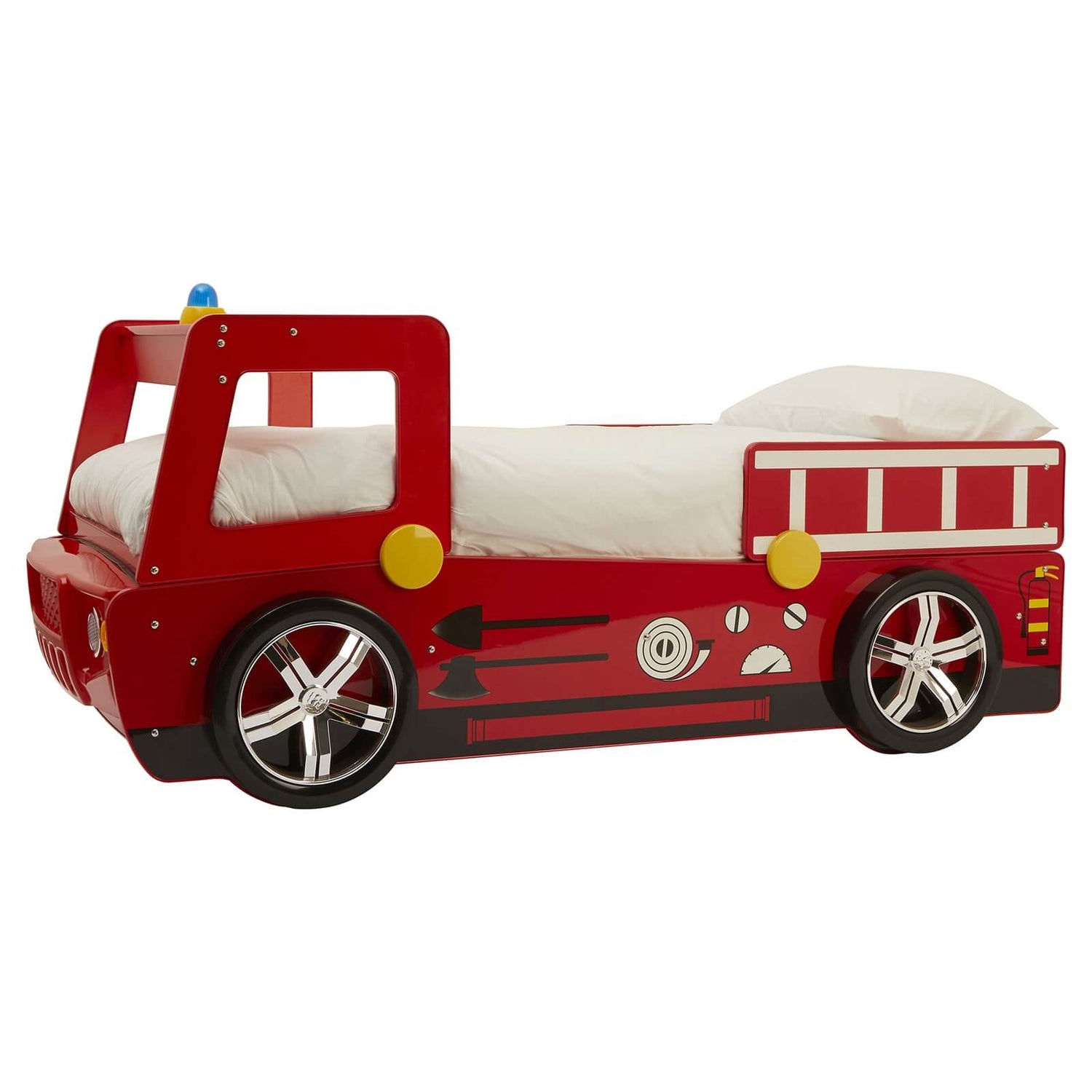 LAVISH NEW CHILDREN'S/KIDS RED FIRE ENGINE 3FT BED WITH LED LIGHTS **FREE P&P** 