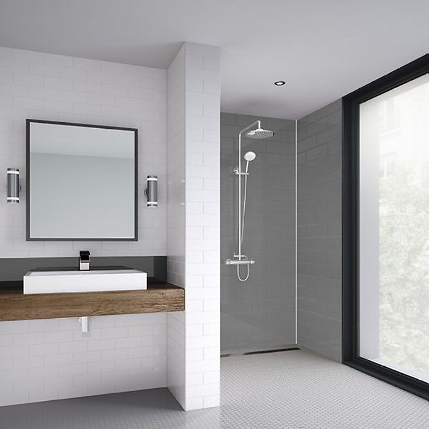 WETWALL GREY 1220MM SHOWER PANEL