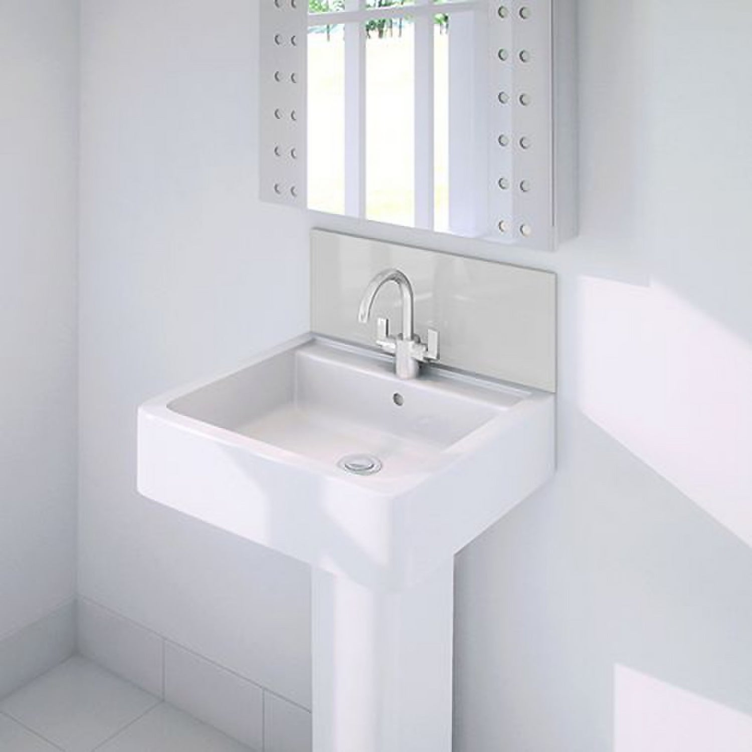 Wetwall Upstand - 900 x 200mm - Arctic Breeze - Glass