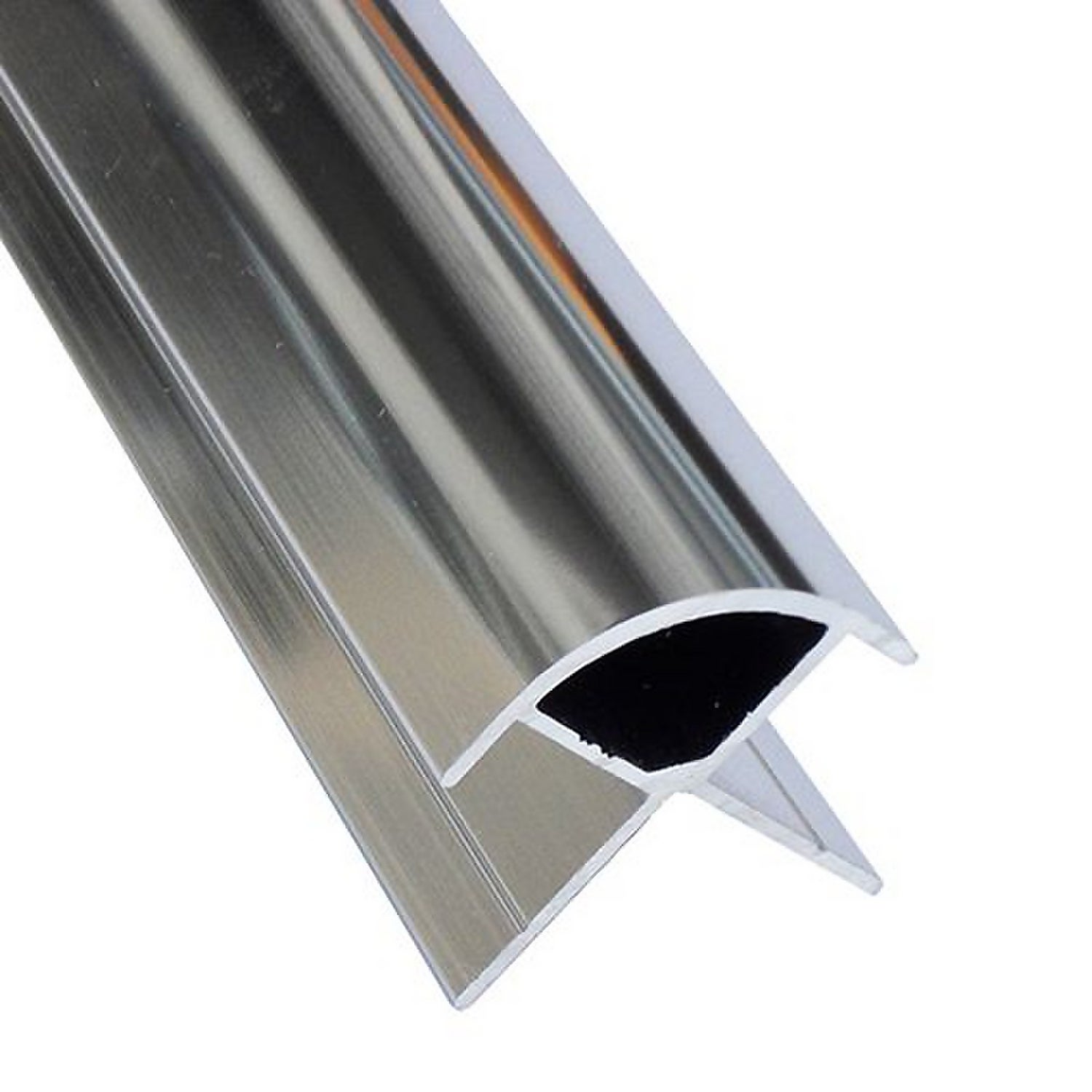 Wetwall external corner - polished silver