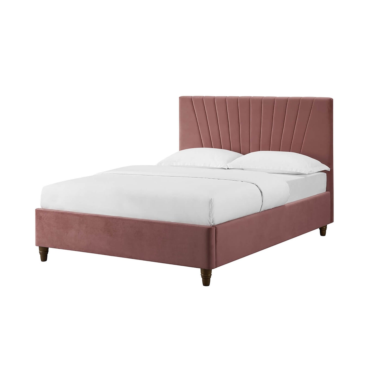 Pink velvet twin bed sales