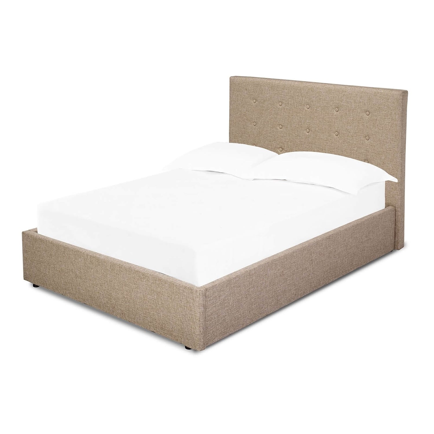 Beige ottoman double sale bed